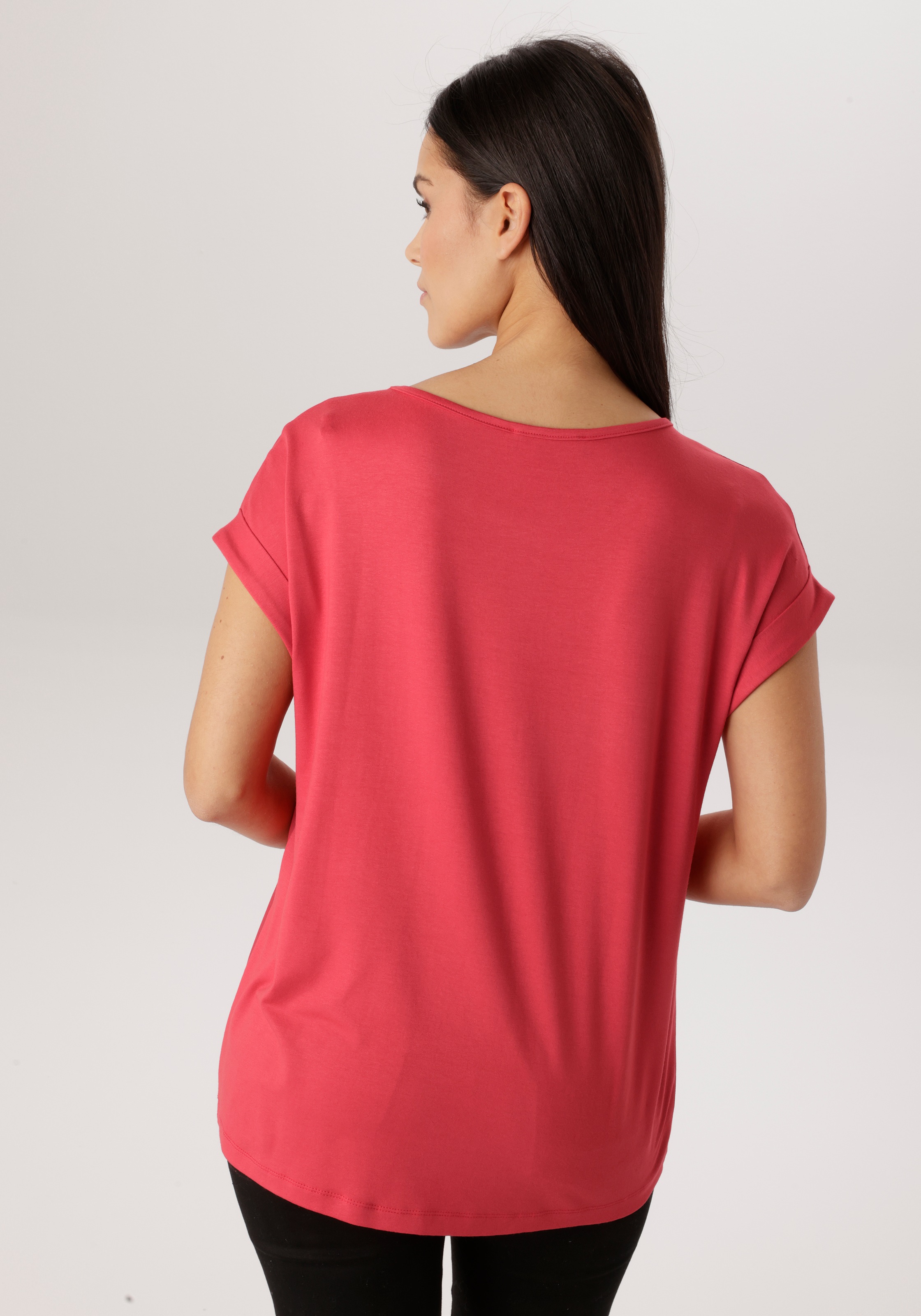 Aniston SELECTED Shirtbluse im Materialmix - NEUE KOLLEKTION günstig online kaufen