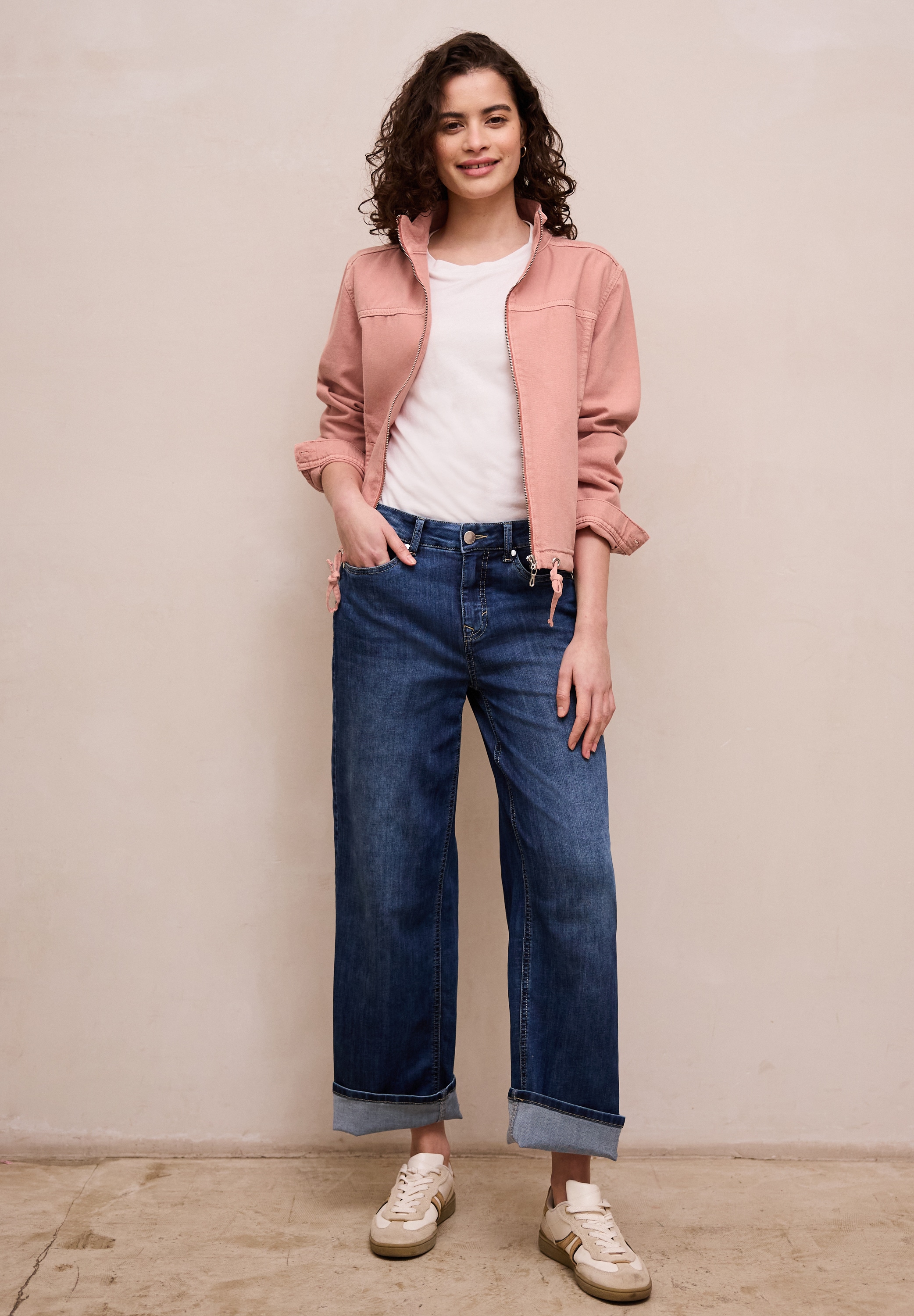 STREET ONE STUDIO Jeansjacke ohne Kapuze aus reiner Baumwolle