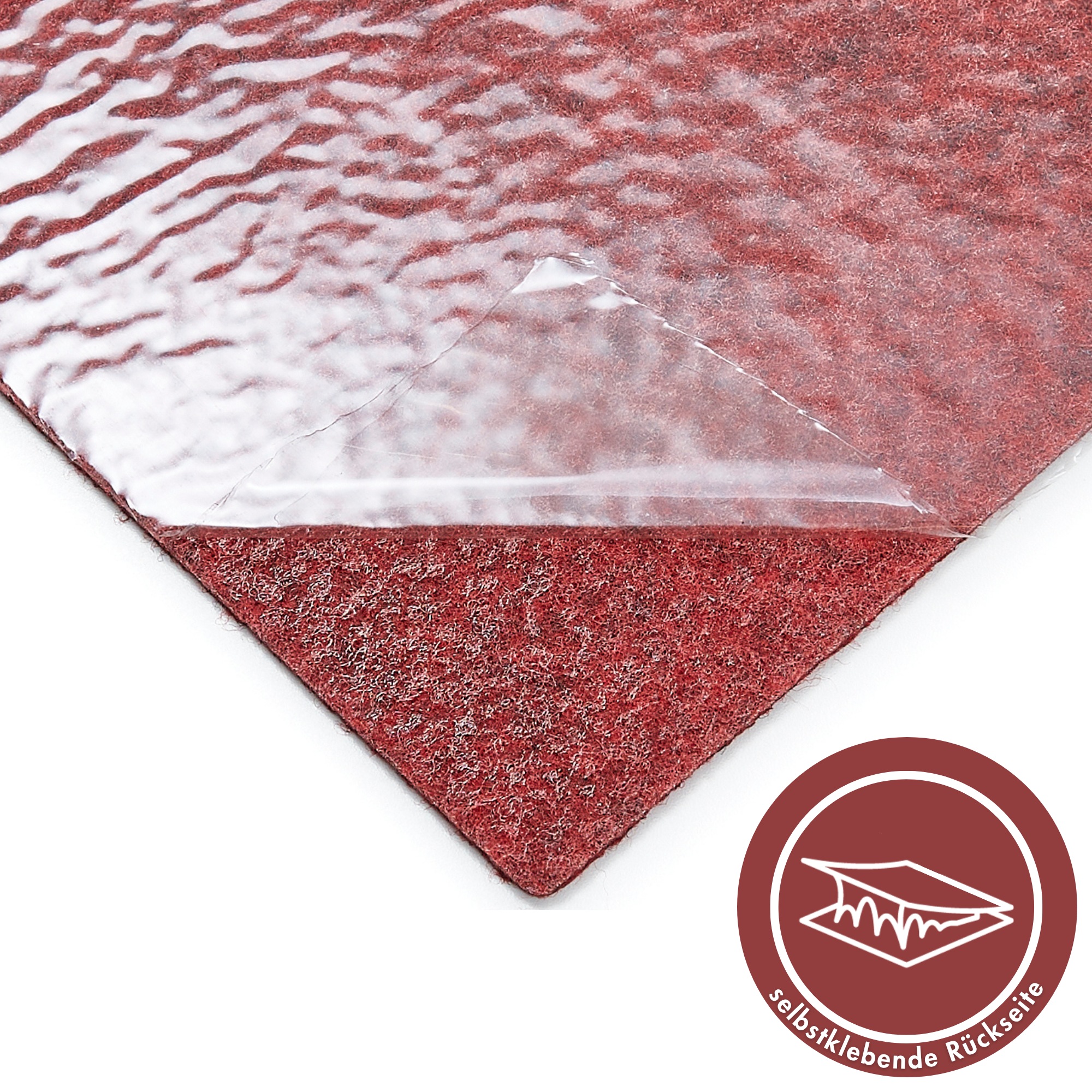 Teppichfliese ANDIAMO "Skandi, selbstklebend, Gesamthöhe 4 mm", rot, B:40cm L:40cm, Polypropylen, Teppiche, 40x40 cm, 25 Stück (4 qm), 50 Stück (8 qm) oder 100 Stück (16 qm) 2