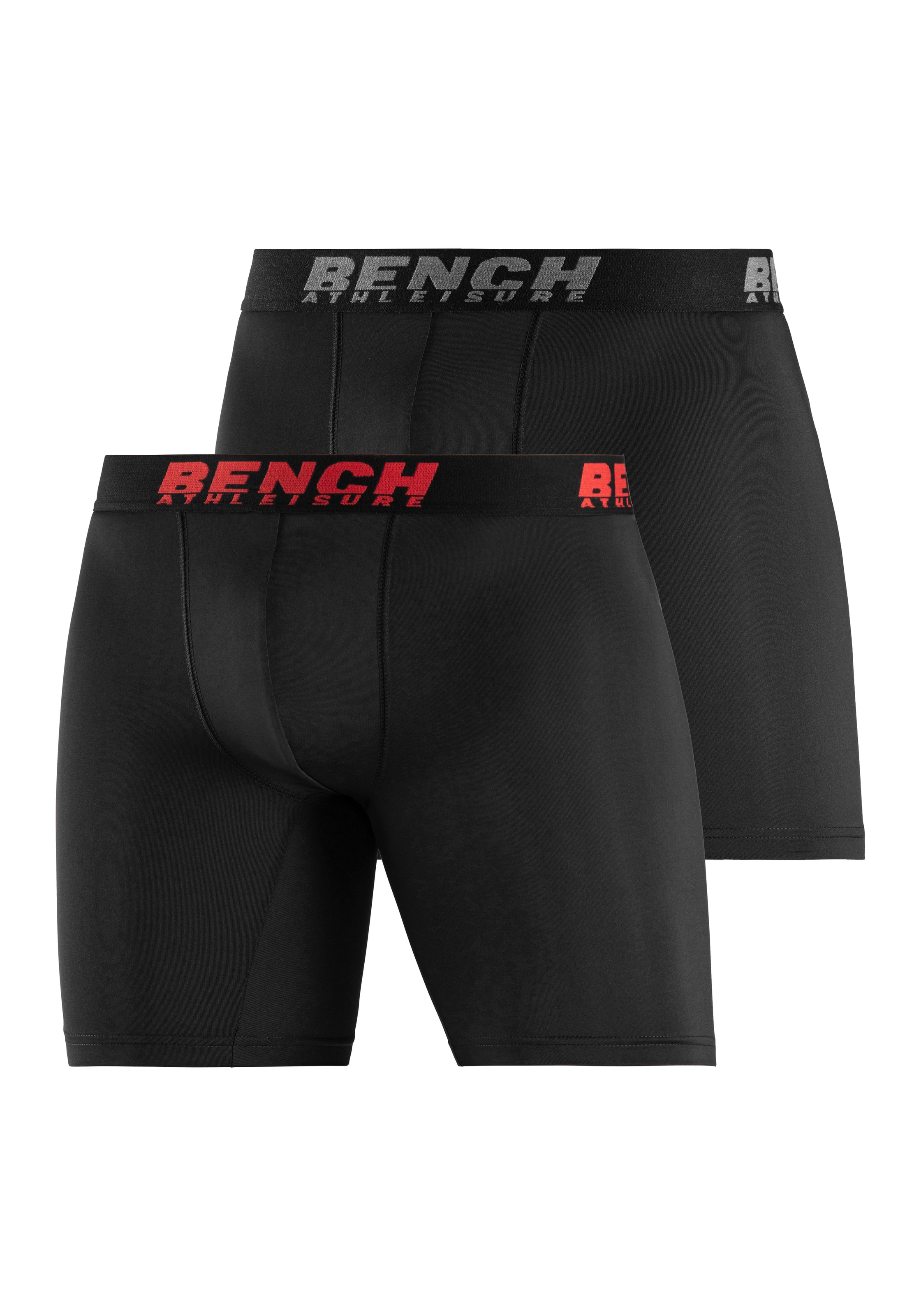 Bench. Funktionsboxer "Boxershorts für Herren" Packung, 2 Stk. Boxershorts in sportiver Optik aus Microfaser mit langem Bein