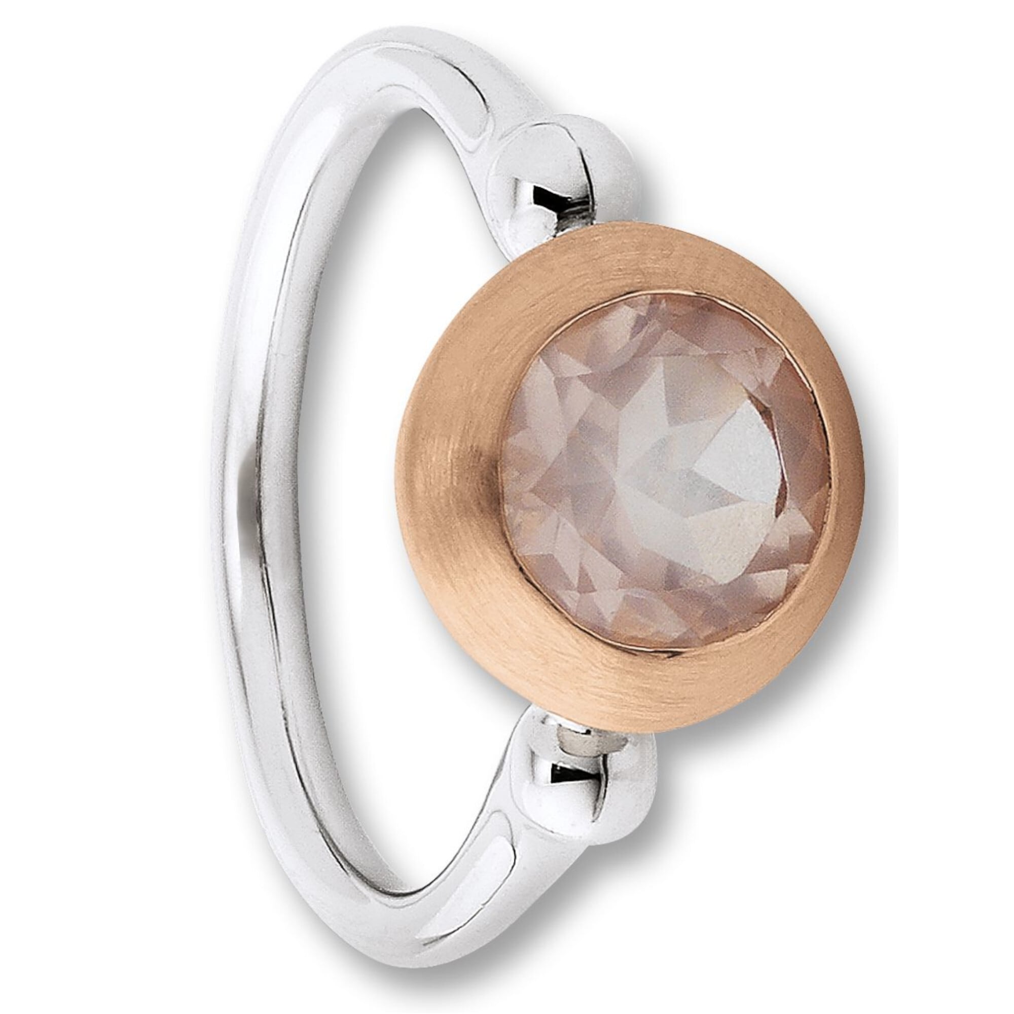 Silberring »Rosenquarz Ring aus 925 Silber«, Damen Silber Schmuck
