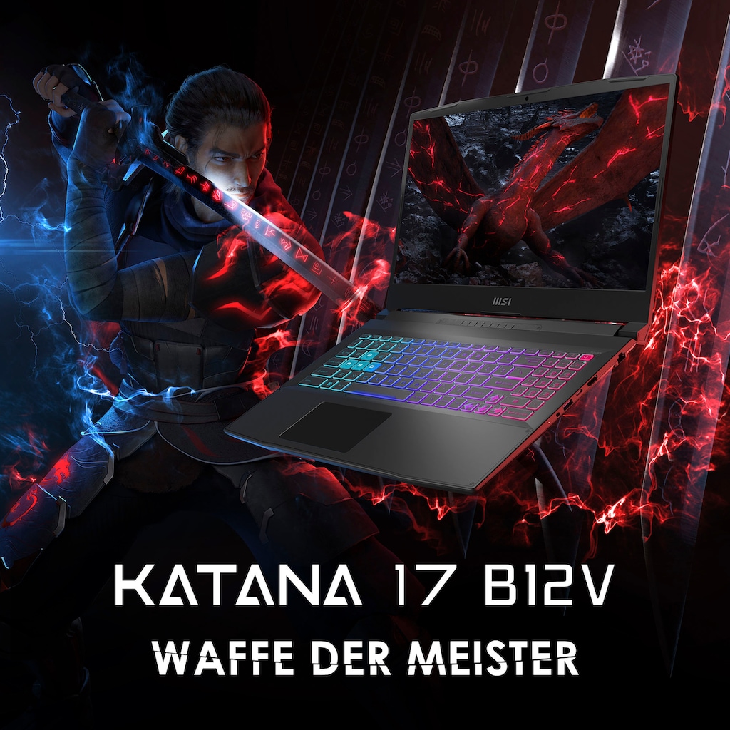 MSI Gaming-Notebook »Katana 17 B12VGK-405«, 43,9 cm, / 17,3 Zoll, Intel, Core i7, GeForce RTX 4070, 1000 GB SSD