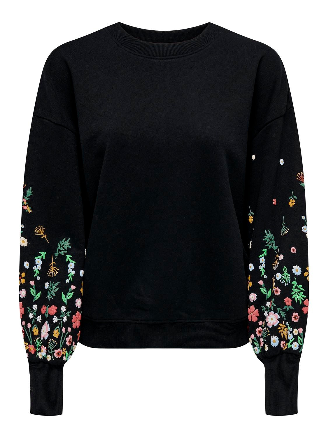 ONLY Sweatshirt "ONLBROOKE L/S O-NECK FLOWER SWT" günstig online kaufen