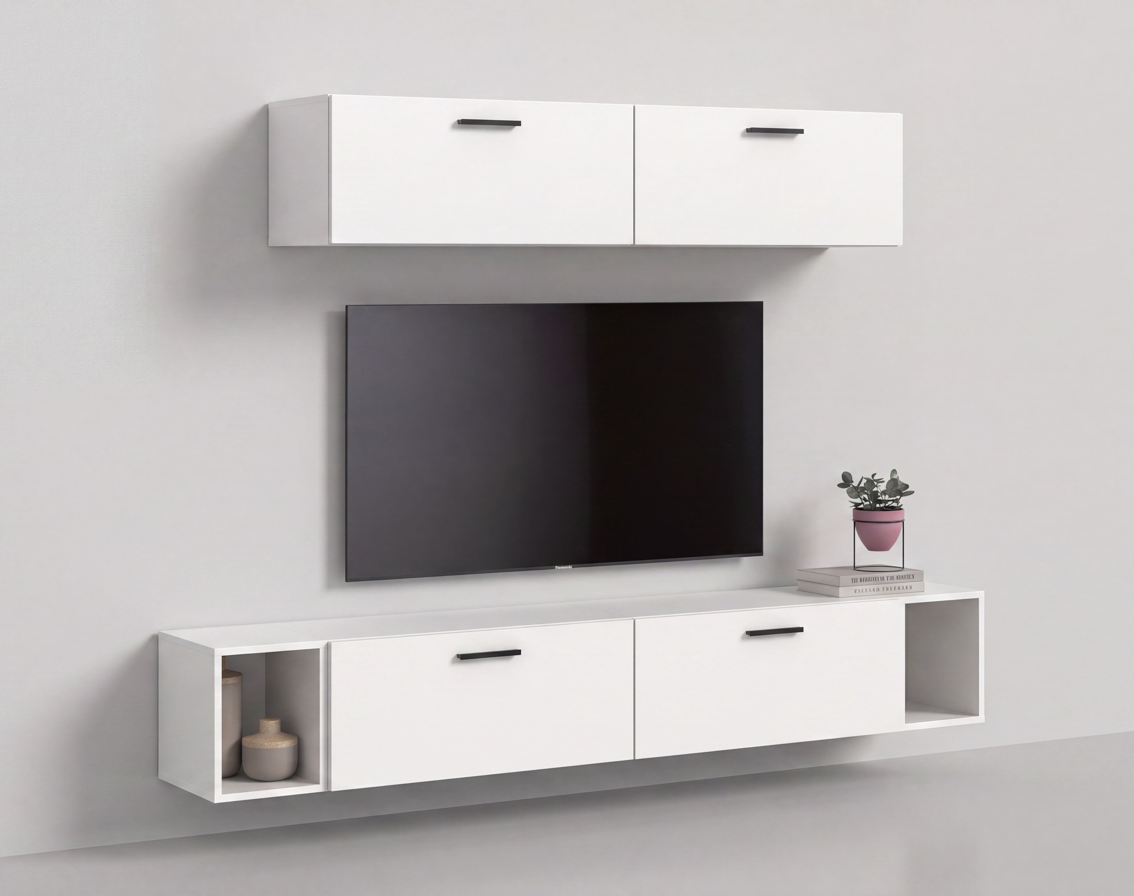 Home affaire Schrank-Set "ENESTE, 6-teilig, in verschiedenen Farben, individuell kombinierbar" verschiedenste Kombinationmöglichkeiten, stehend oder hängend, 2 Stk. tlg.