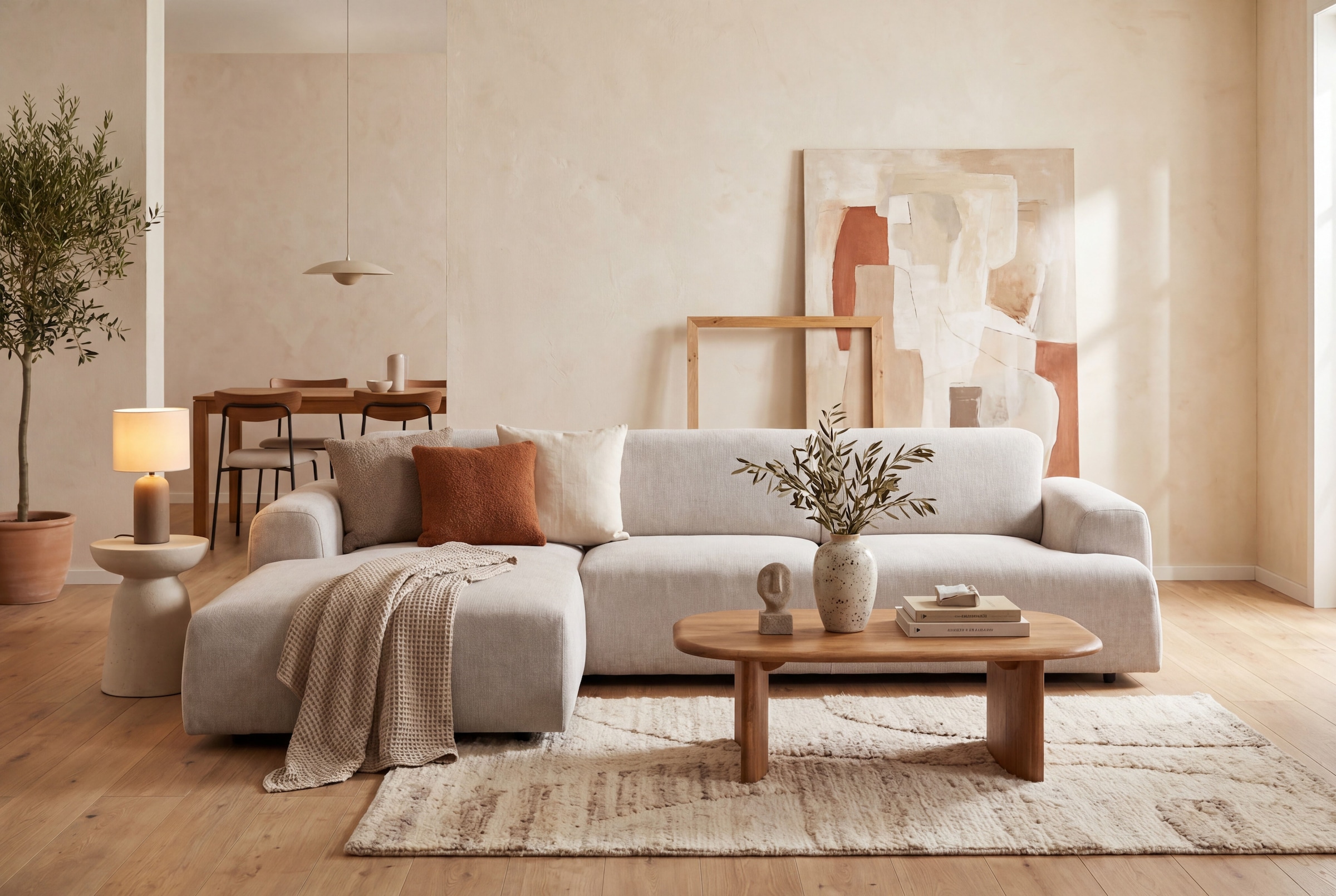 OTTO home Ecksofa "Linkka, Breite 301 cm" L-Form, in einem weichen Chenille-Stoff, mit Wellenunterfederung