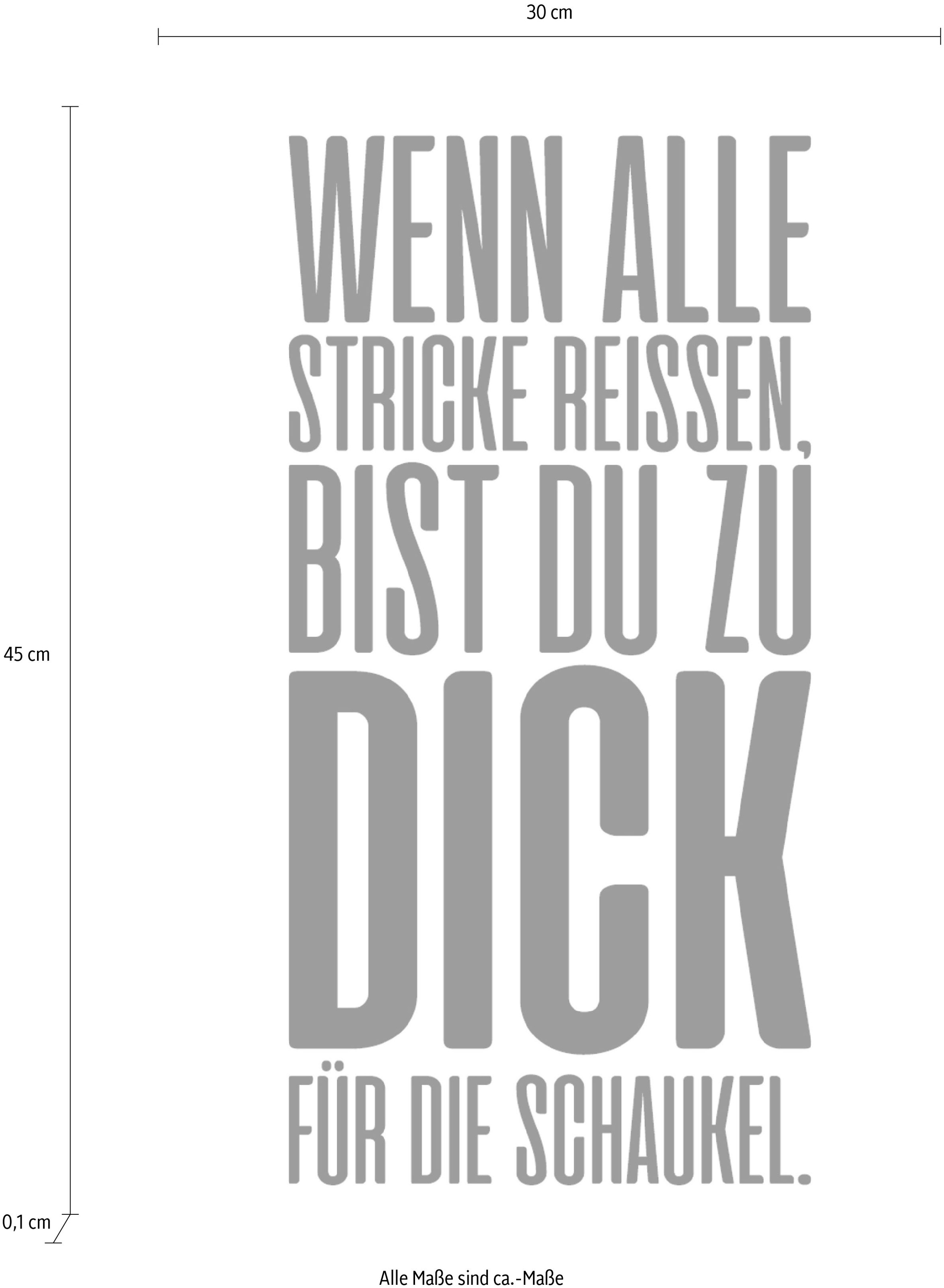 queence Wanddekoobjekt "Wenn alle Stricke reissen, ...", Stahlschild, Blech günstig online kaufen