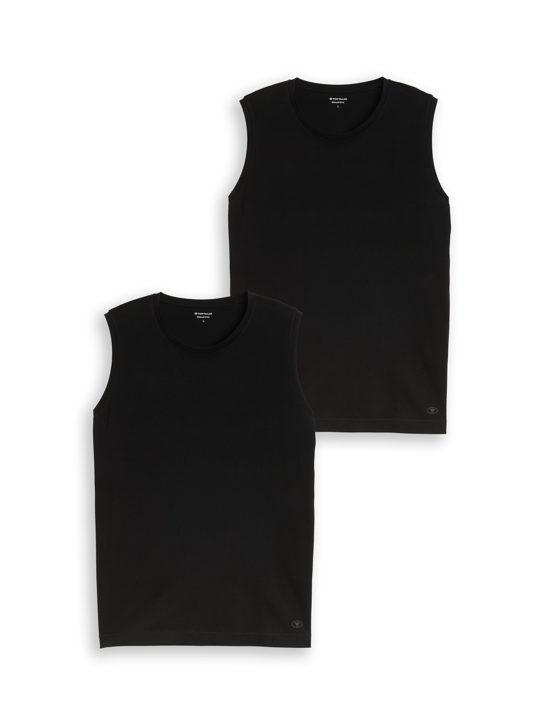 TOM TAILOR Rundhalsshirt 2 2er Pack Shirts mit Rundhals und ohne Ärmel günstig online kaufen