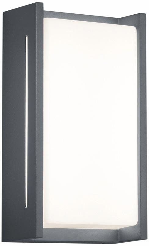 TRIO Leuchten LED Außen-Wandleuchte "INDUS" LED-Board 1 Stk. Warmweiß Wandleuchte Hauswand IP54 Fassadenbeleuchtung warmweiß 3000K, 23x12 cm