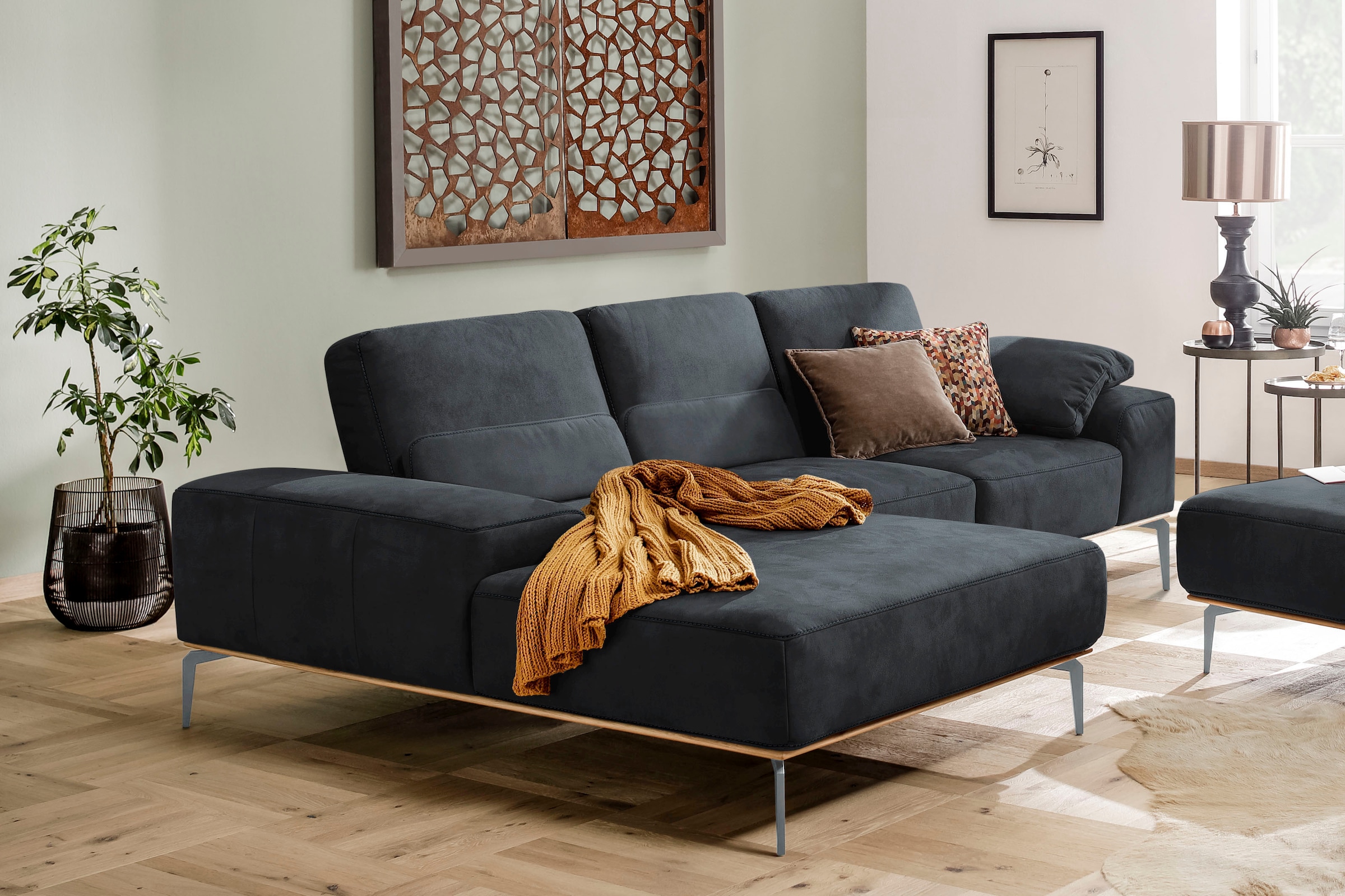 W.SCHILLIG run Corner Sofa with Longlife Xtra-Leather Z73
