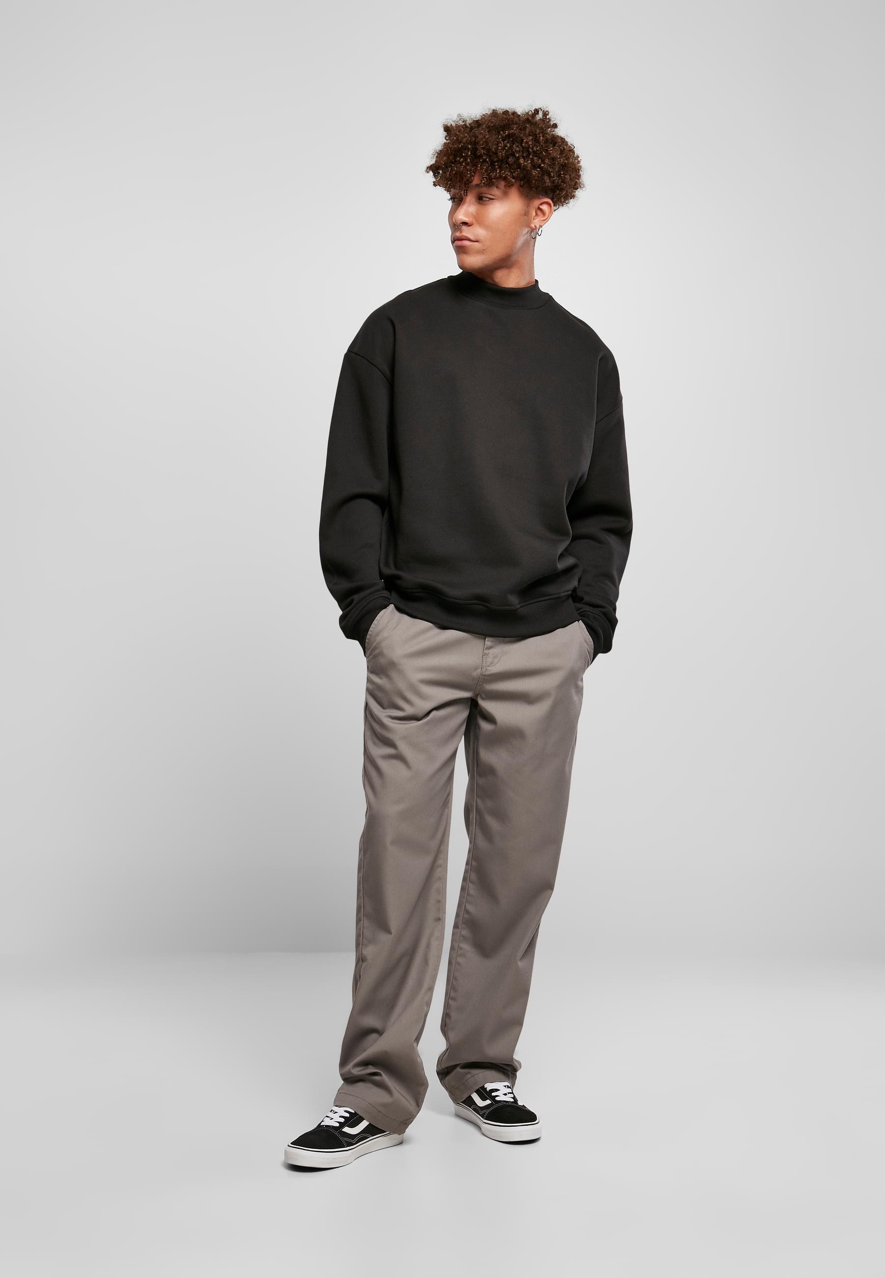 URBAN CLASSICS Rundhalspullover »Urban Classics Herren Mock Neck Crew«, (1 tlg.)