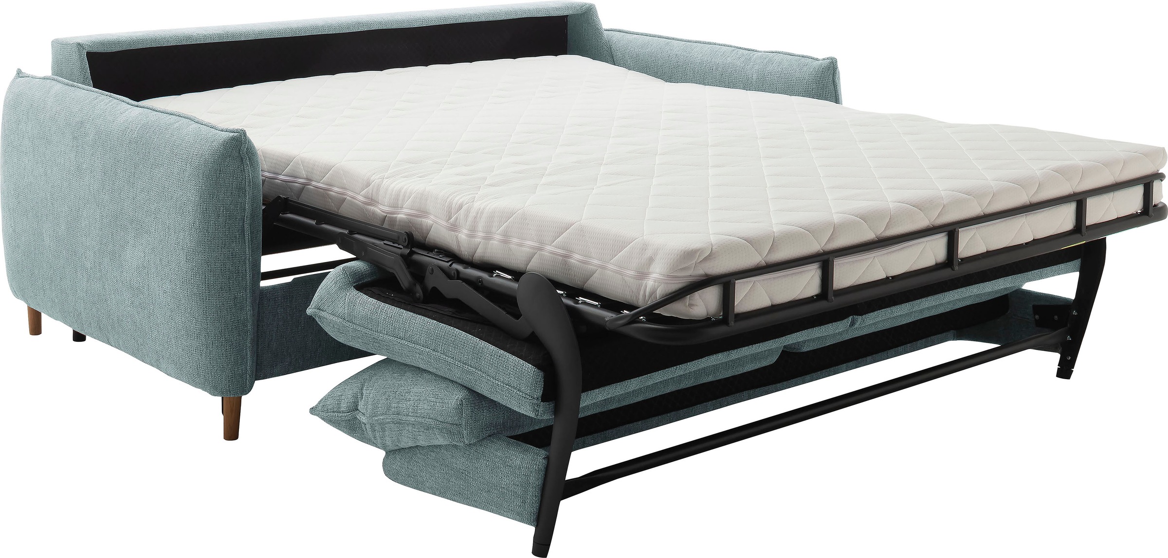 Places of Style Schlafsofa »Bacoli für Dauerschläfer geeignet durch hochwertigen Faltbeschlag«, in 3 Breiten und 3 Matratzenausführungen, belastbar 200 bis 270 kg