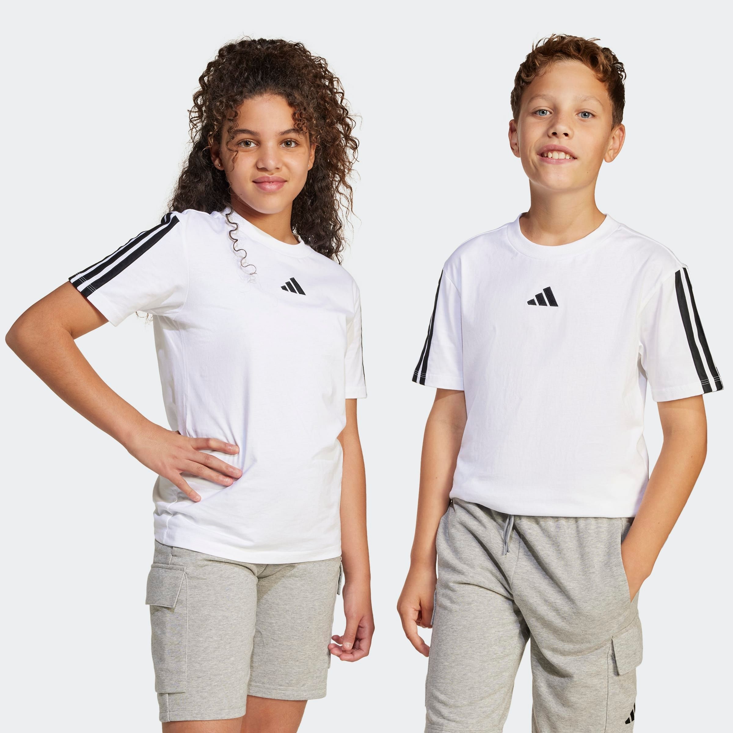 adidas Sportswear "J 3S TEE 160" für Kinder, mit Rundhalsausschnitt, ohne Verschluss, aus Baumwolle