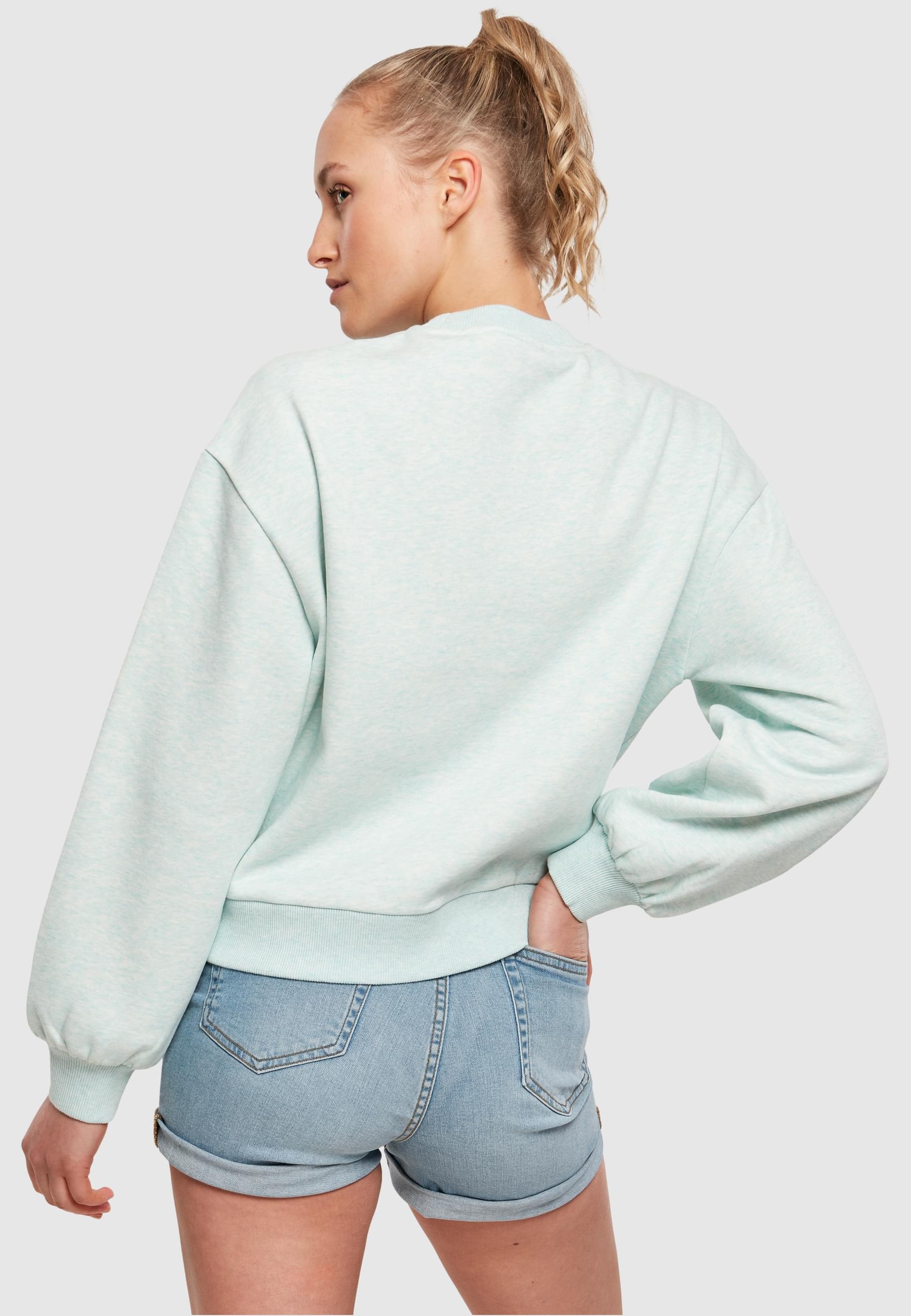 URBAN CLASSICS Sweater »Urban Classics Damen Ladies Oversized Color Melange Crewneck«, (1 tlg.)