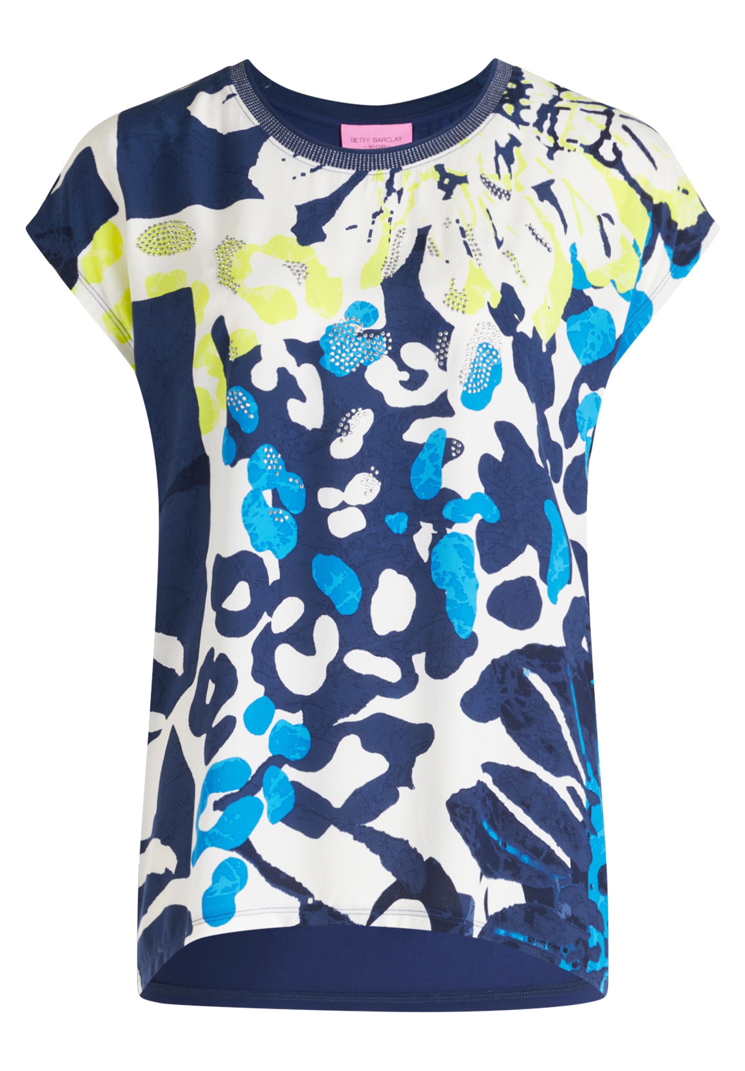 Betty Barclay Kurzarmshirt »Betty Barclay Blusenshirt mit Aufdruck«, (1 tlg.), Glitzersteine