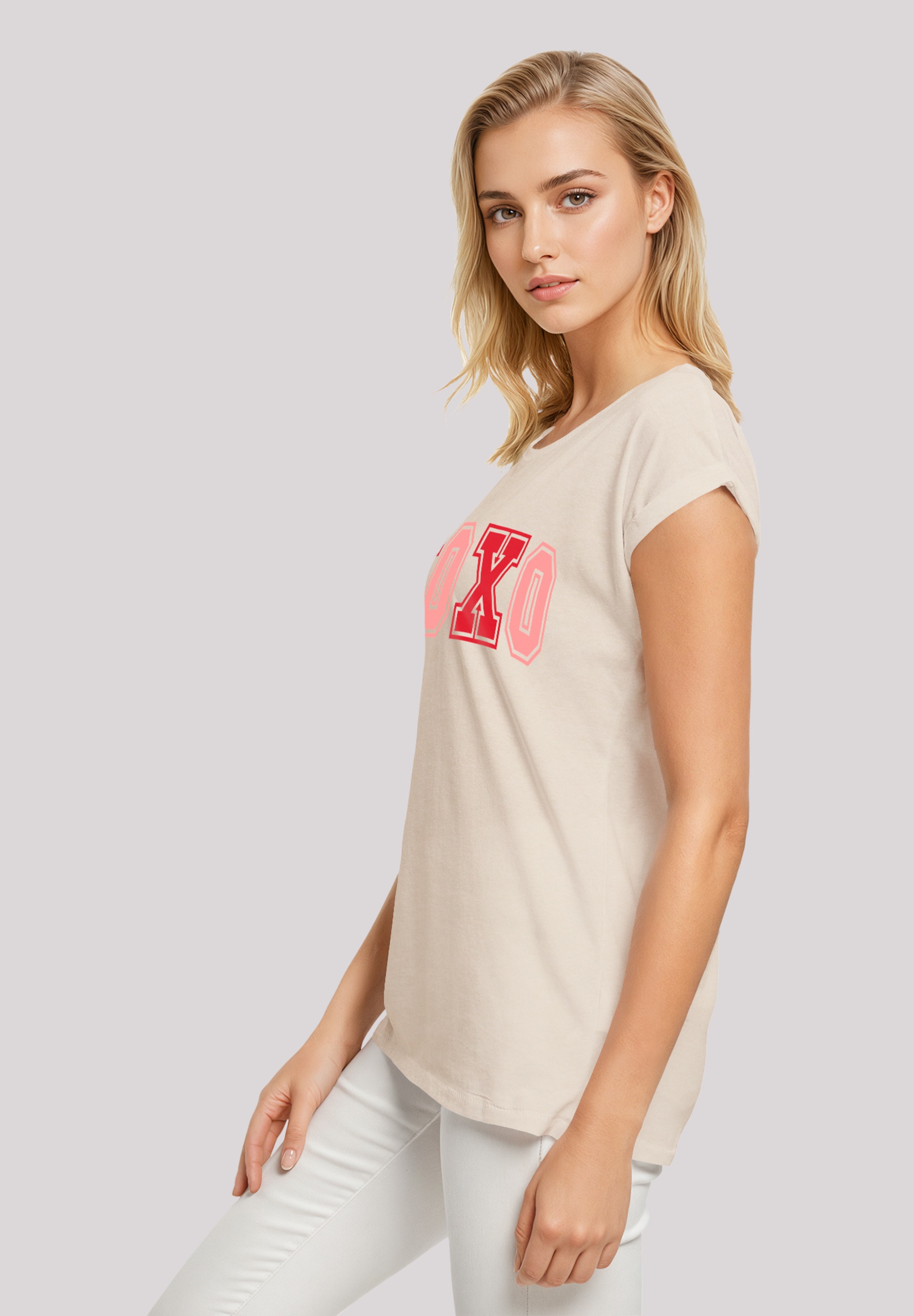 F4NT4STIC T-Shirt »xoxo Varsity College Valentinstag«, Premium Qualität