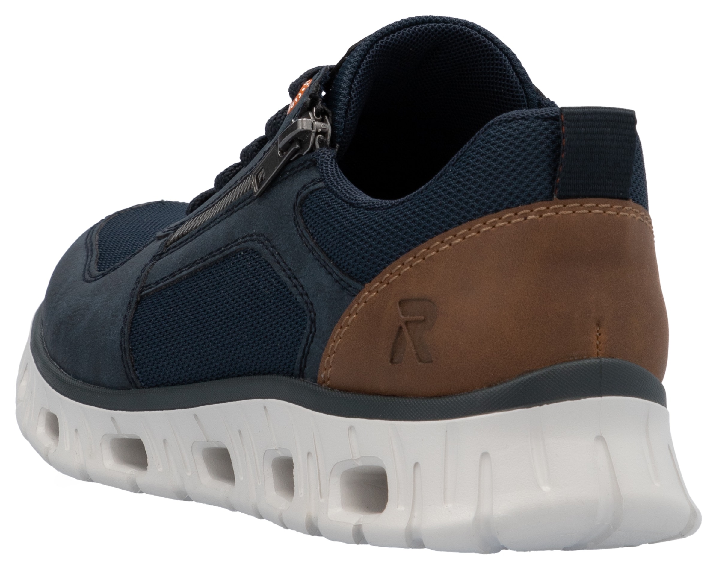 RIEKER Sport Sneaker, Schnürschuh, Freizeitschuh, Halbschuh mit Reißverschluss
