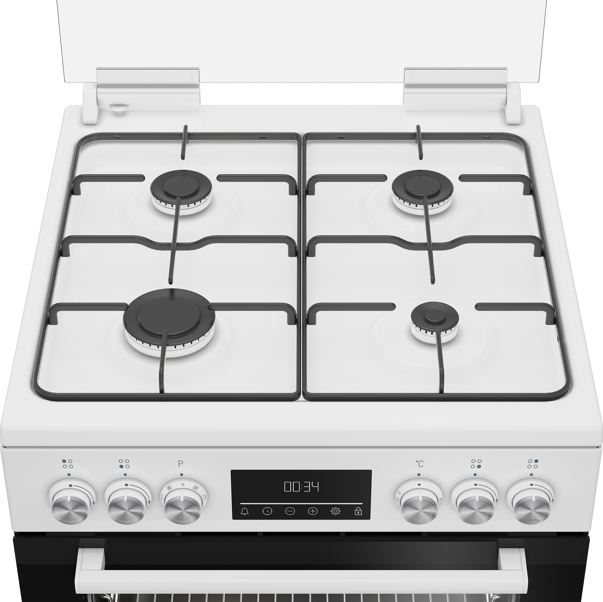 BEKO Gas-Standherd »FBM62320WDSL«, mit Teleskopauszug nachrüstbar