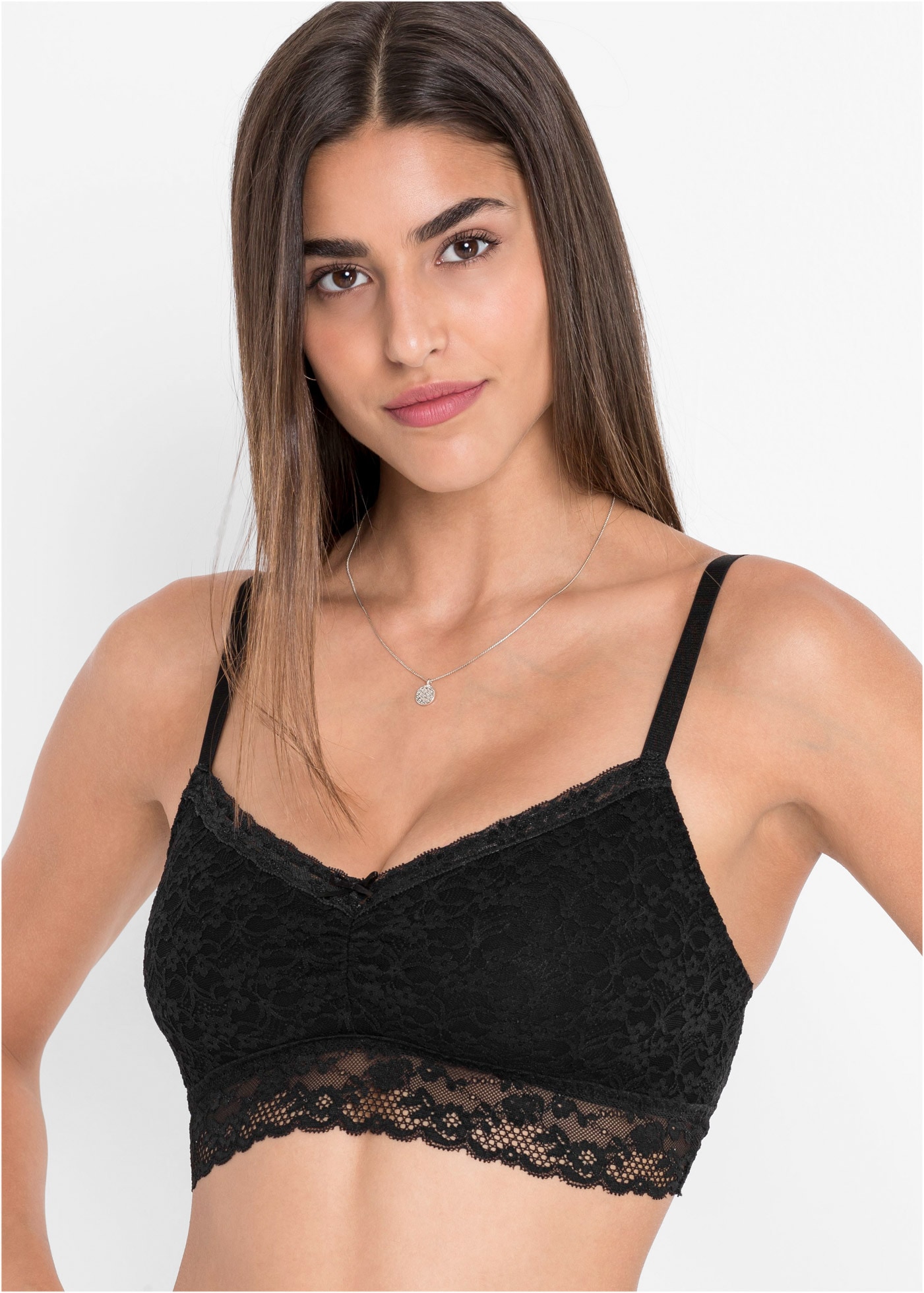 bonprix Bustier »Bustier mit weicher Spitze (2er Pack)« Packung, 2, 2 Stk. Bustier mit weicher Spitze (2er Pack)