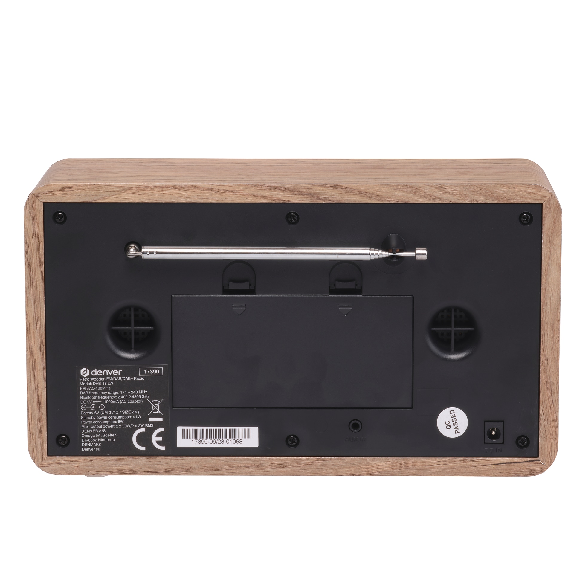 Denver Digitalradio (DAB+) »DAB-18«, (Bluetooth Digitalradio (DAB+) 2 W), integrierter DAB+ und FM-Tuner, Bluetooth