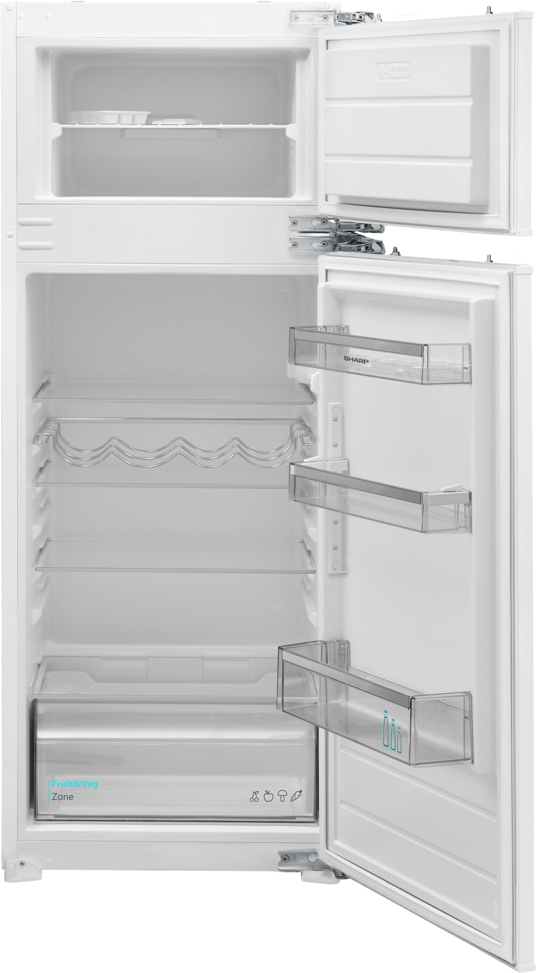 Sharp Einbaukühlgefrierkombination »SJ-TE210T0XD-EU«, (145er Nische), Festtür