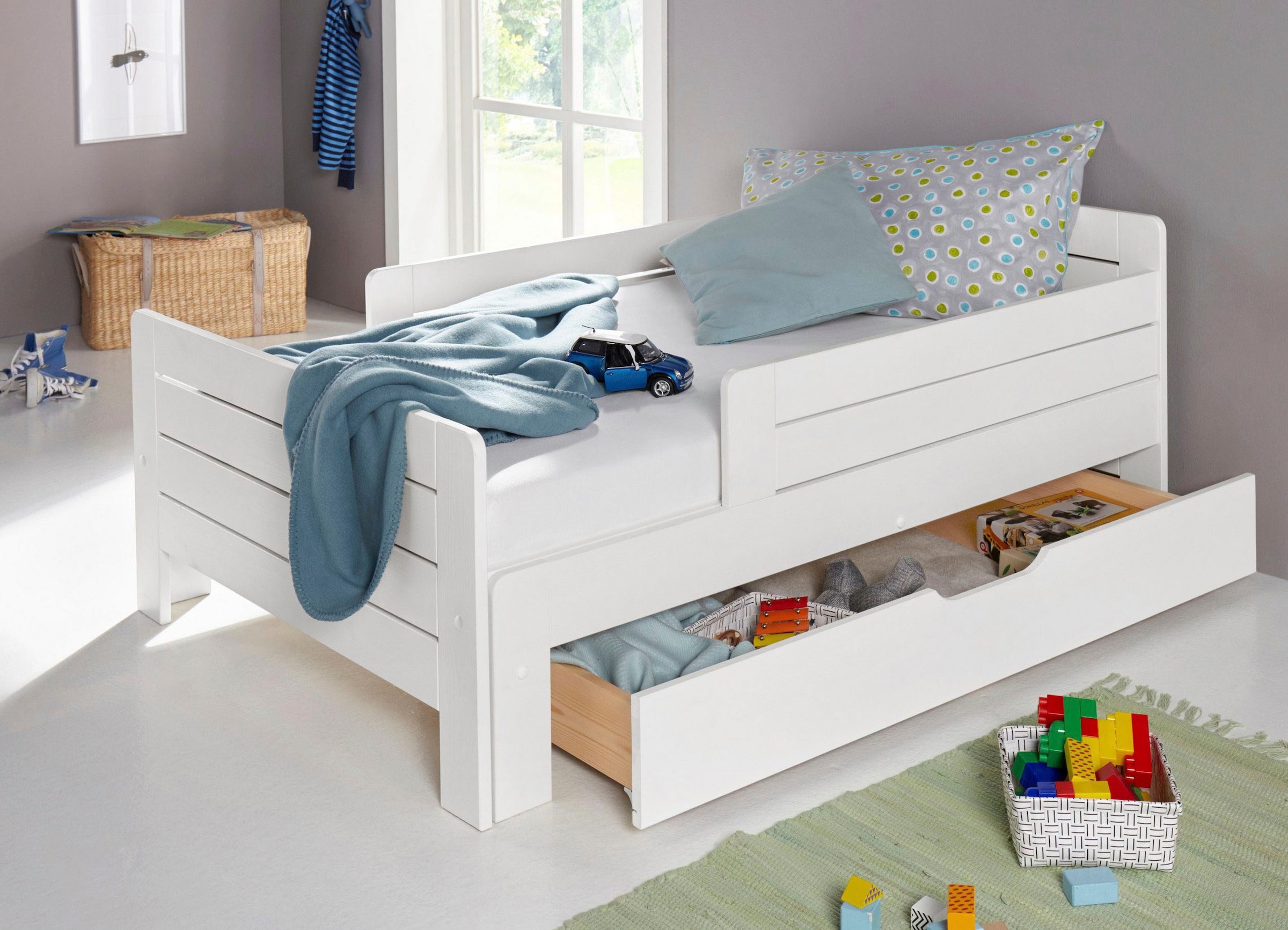 Lüttenhütt Funktionsbett ""LOTTE " Bestseller Kinderbett mit Rausfallschutz günstig online kaufen