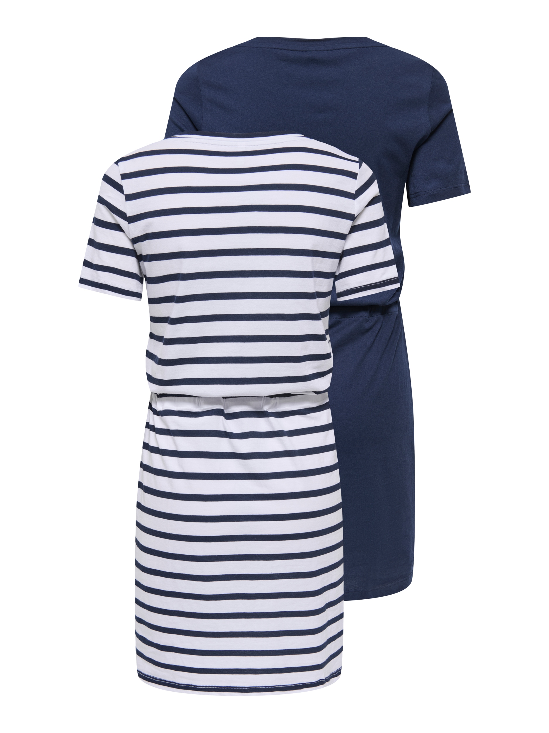 ONLY CARMAKOMA Jerseykleid »CARHAPPY LIFE S/S DRESS 2-PACK JRS ZL« Packung, 2 tlg. Sommerkleid, Baumwolle, regular fit