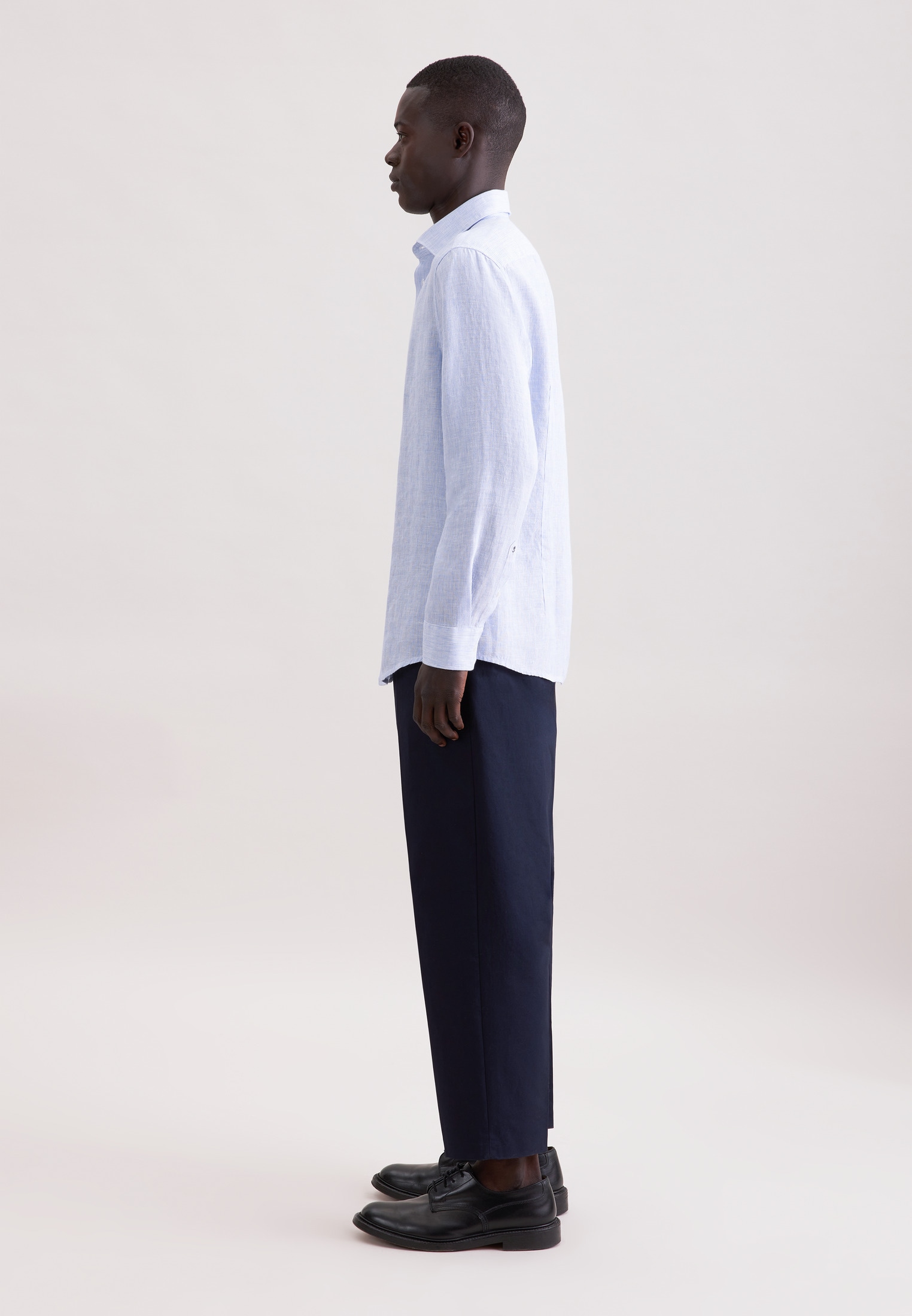 seidensticker Leinenhemd »Schwarze Rose« Slim 1/1 Kentkragen Gestreift