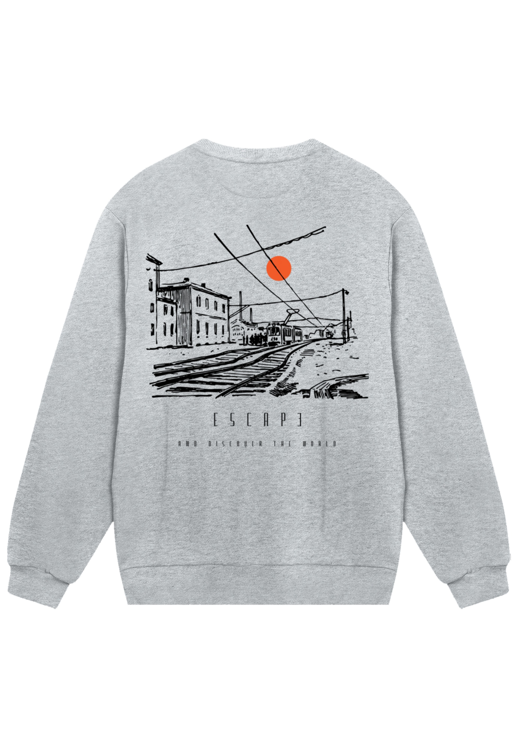F4NT4STIC Sweatshirt »Escape Discover the World Town Train Station«, Premium Qualität, ESCAPE Collection