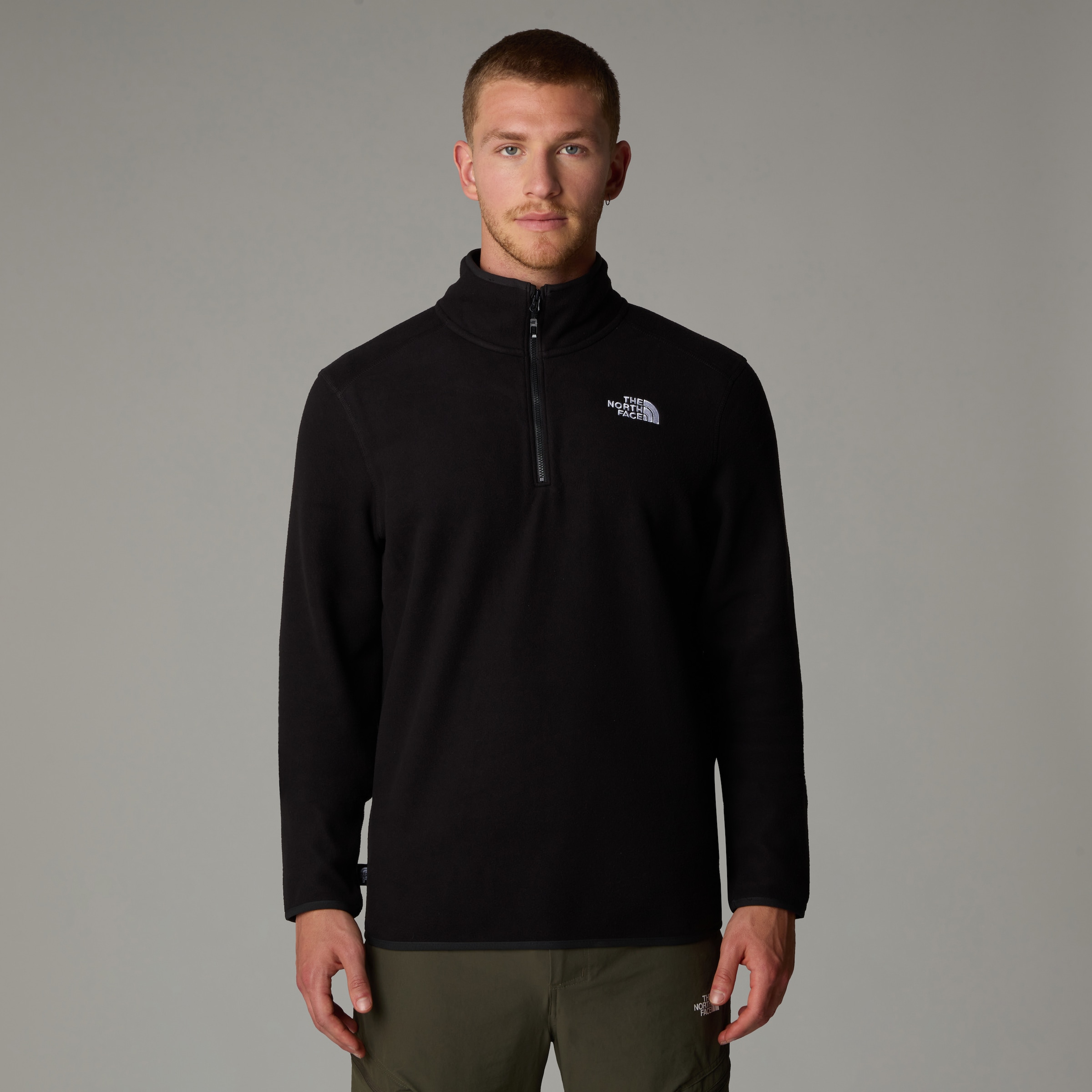 The North Face Fleecepullover »M 100 GLACIER 1/4 ZIP - EU«, (1 tlg.), mit dezenten Logostickereien