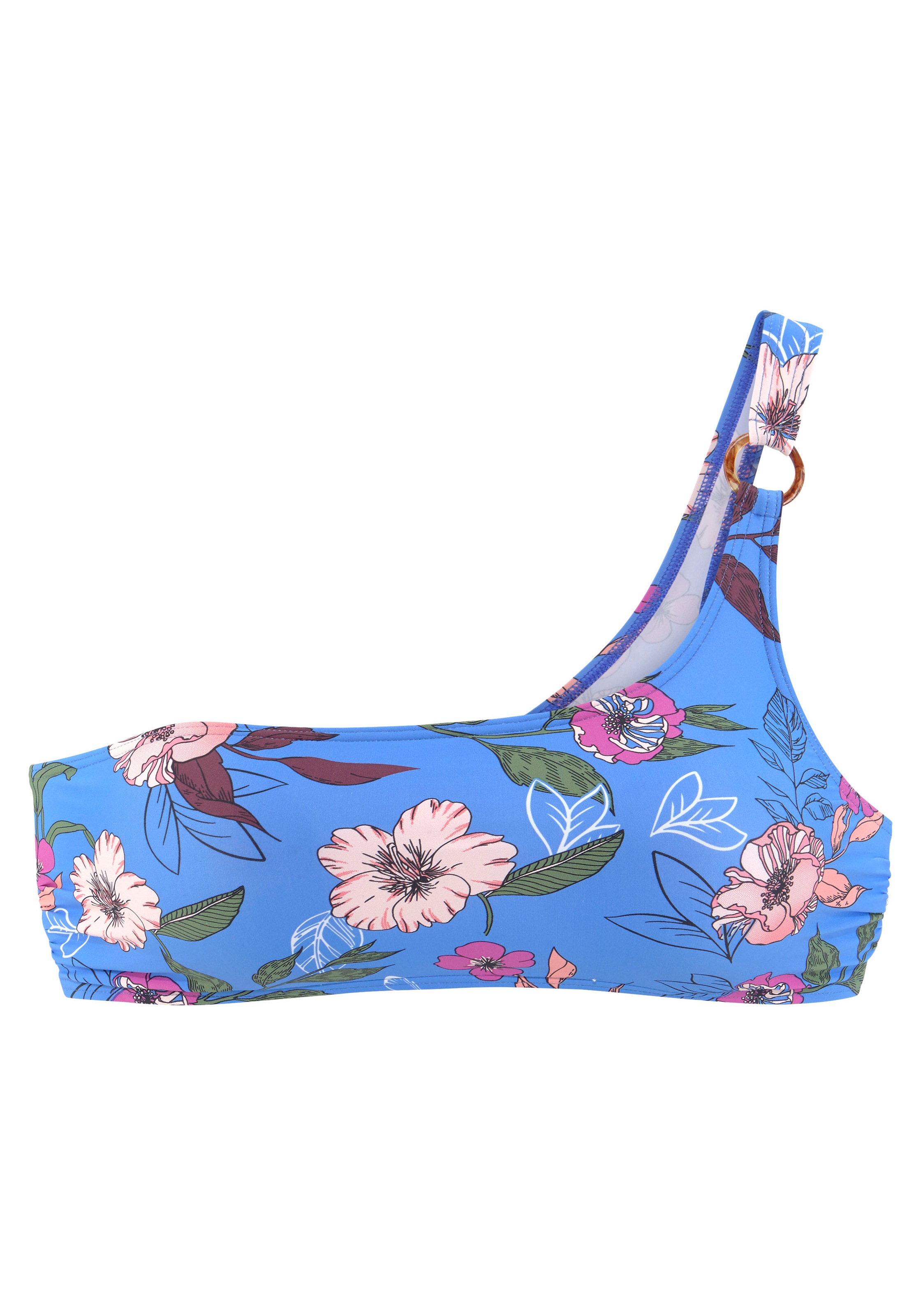 s.Oliver Bustier-Bikini-Top "Maya" in One-Shoulder-Form und mit Zierring günstig online kaufen