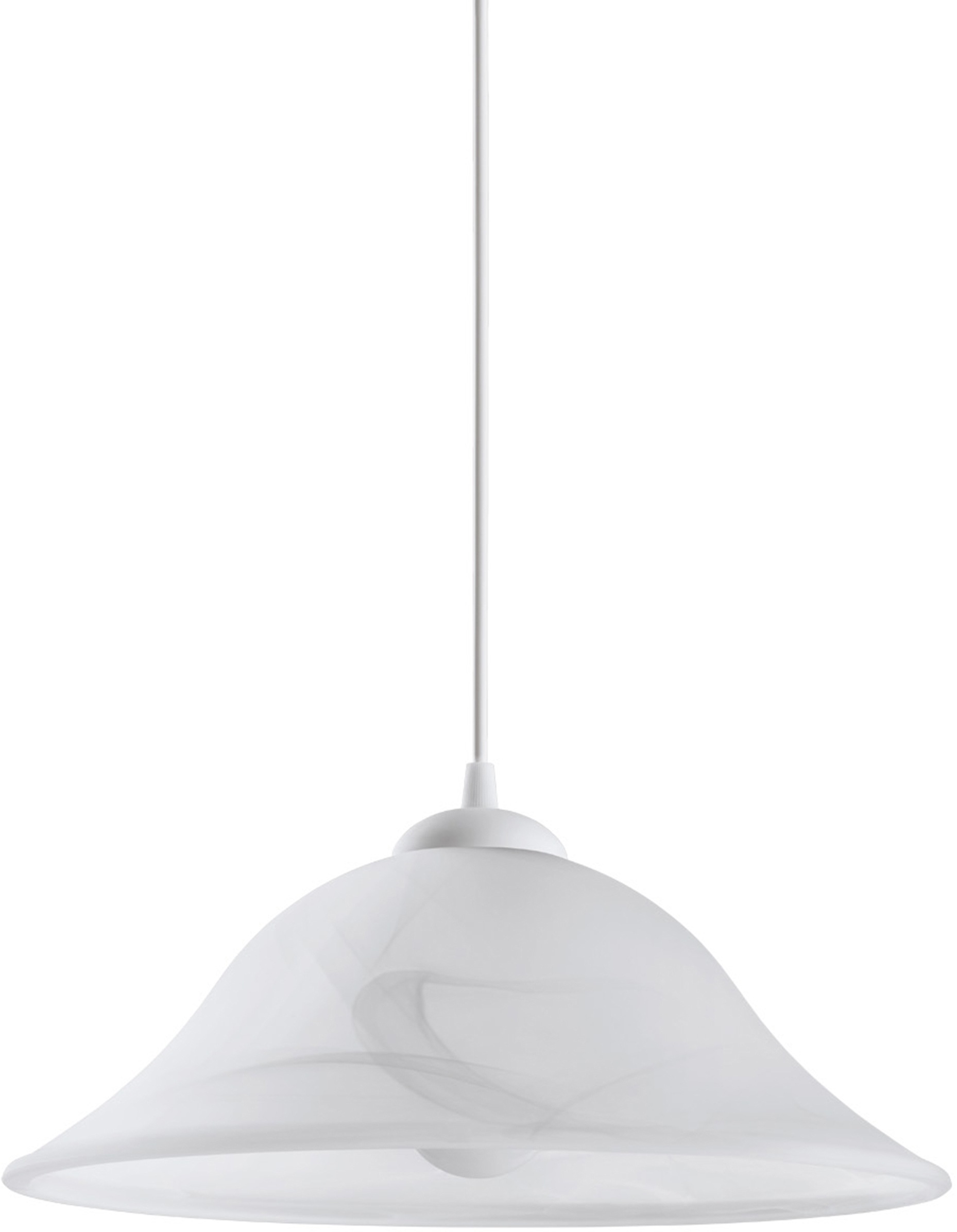 EGLO Pendelleuchte ALBANY, E27, weiß / Ø35 x H110 cm / exk. 1 x E27 (je max. 60W) / Pendellampe - Esstischlampe - Esstischleuchte - Hängelampe - Esszimmerlampe - Lampe für Esstisch - Wohnzimmerlampe - Hängeleuchte - Küche - Wohnzimmer