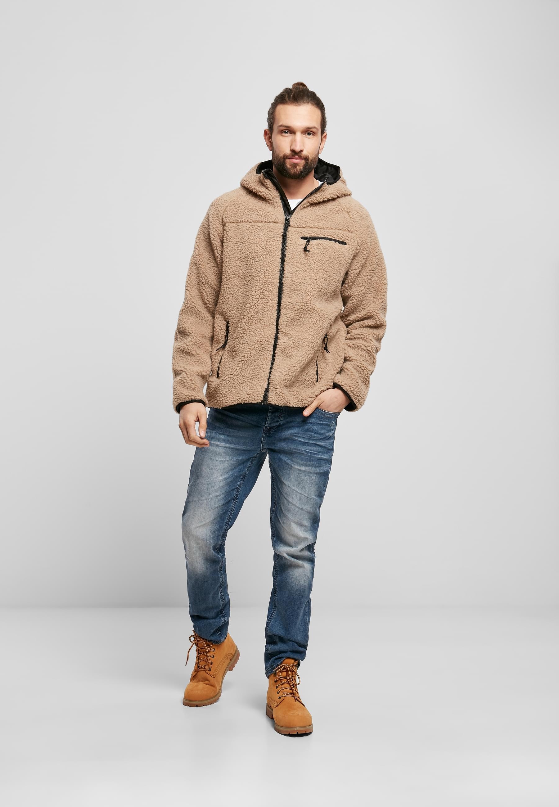 Brandit Anorak »Brandit Herren Teddyfleece Worker Jacket«, (1 St.), mit Kapuze