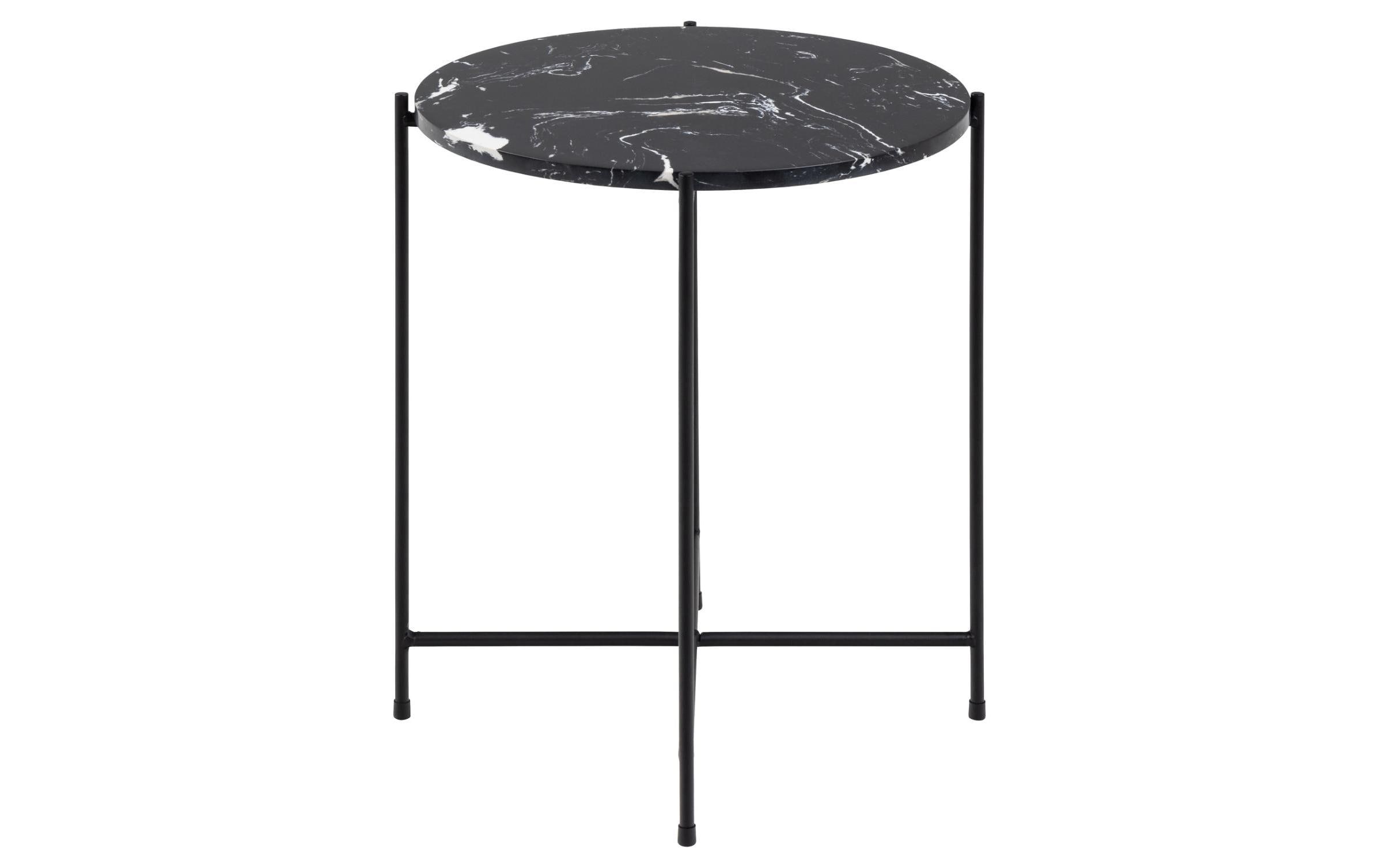 AC Design Beistelltisch »Avila« Ecktisch, rund, Tischplatte aus Marmorstein, T: 52 cm