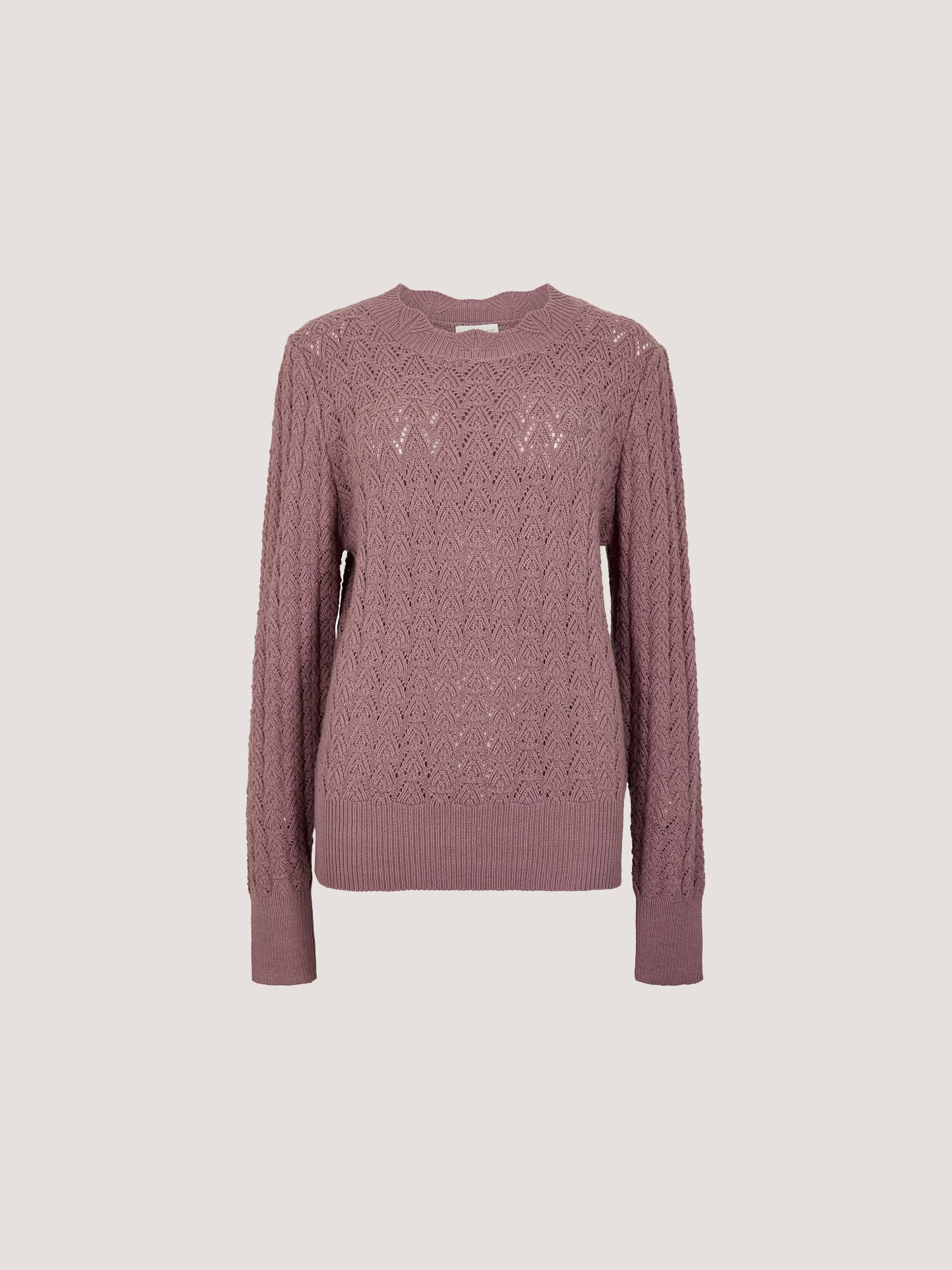 Apricot Strickpullover »Pointellestrick mit Wellenkante« mit Häkelverzierung