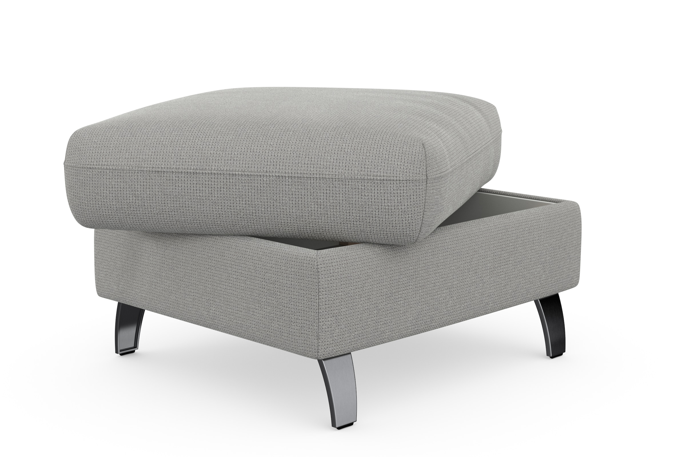 sit&more Stauraumhocker »Grenoble«, mit Stauraum und satinierten Füßen