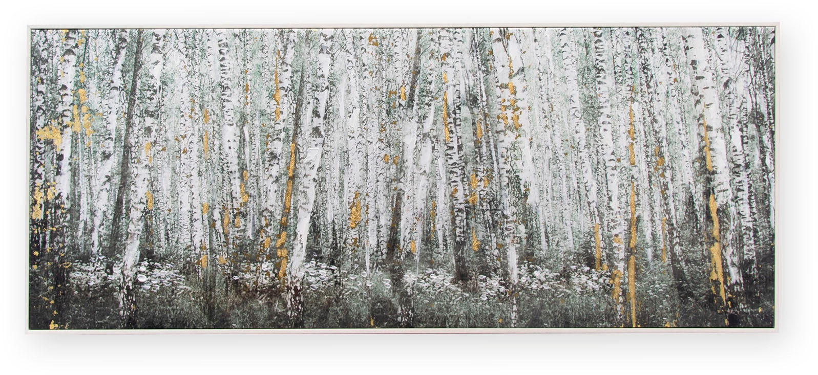 Art for the home Leinwandbild "Birkenholz", (1 St.), Handgemalt Wandbild Go günstig online kaufen