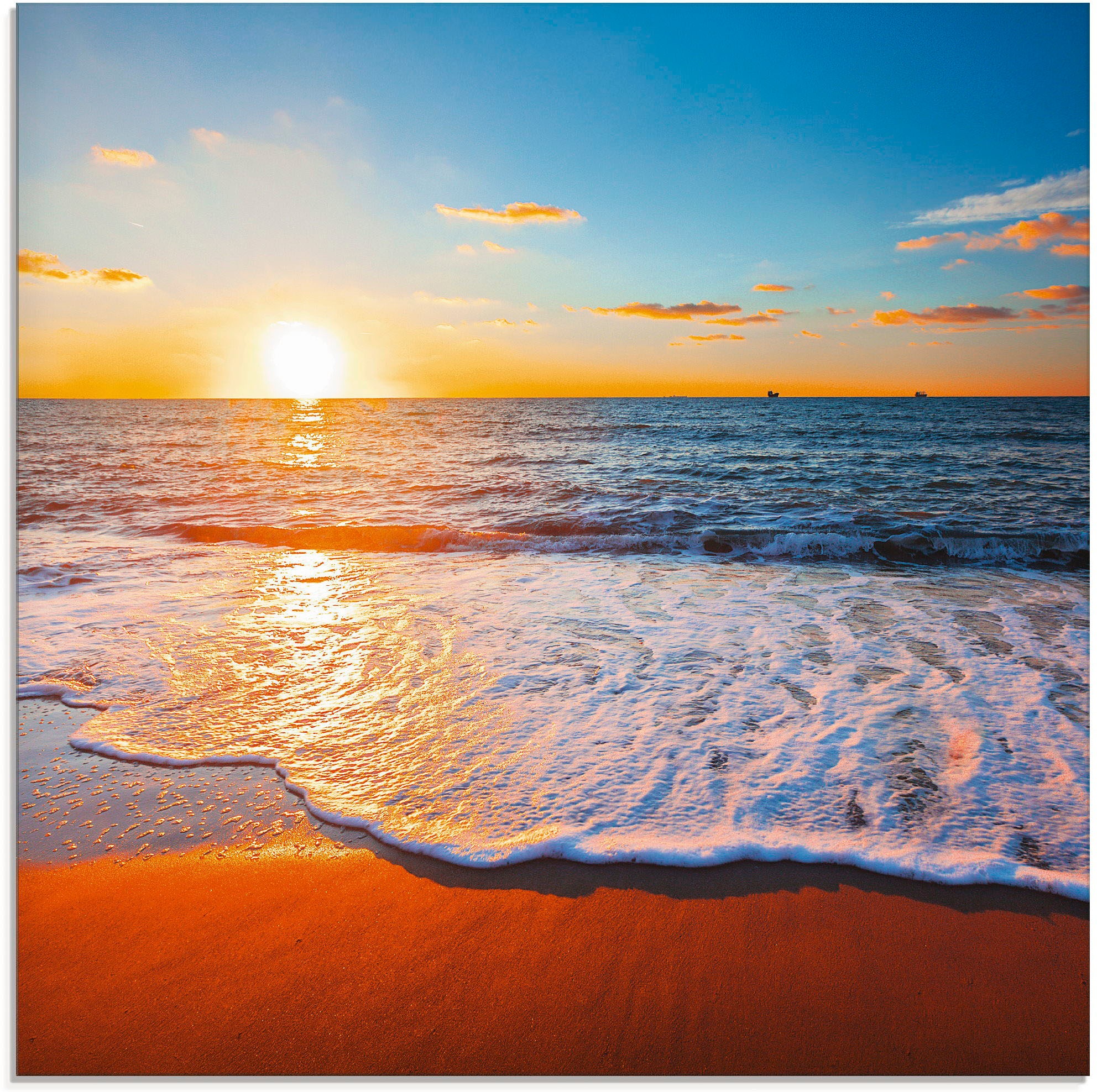 Artland Glasbild "Sonnenuntergang und das Meer" Strand 1 Stk. tlg. in versc günstig online kaufen