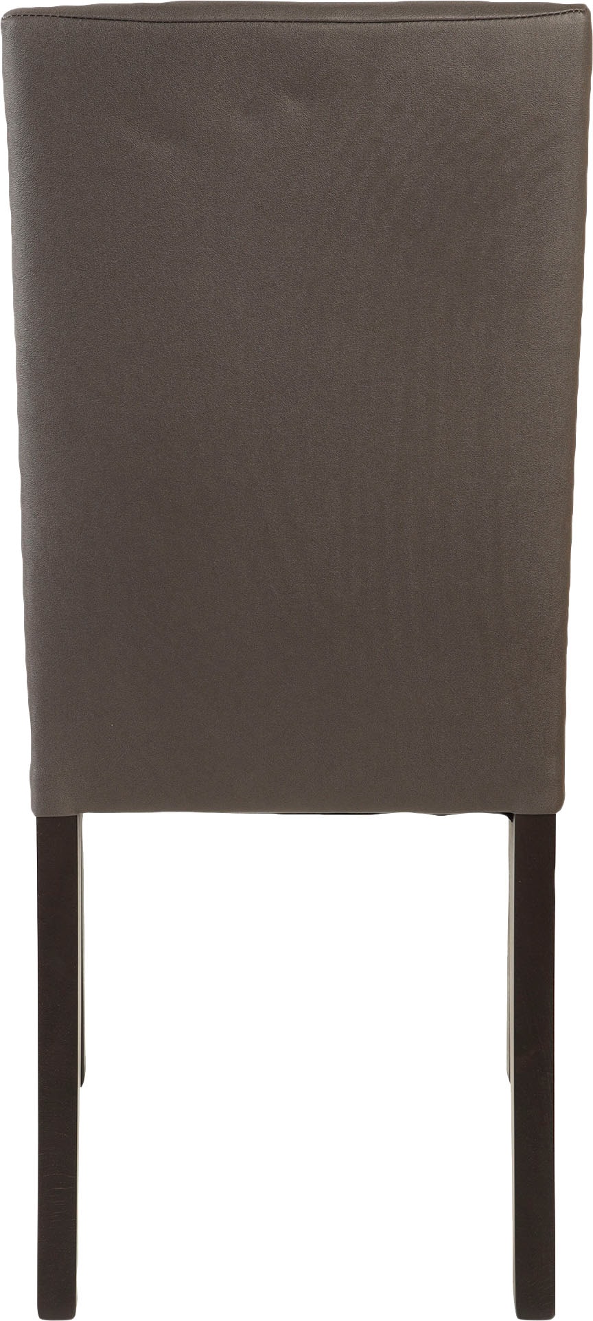 Home affaire 4-Fußstuhl »Nina«, (Set), 2 St., Microfaser, strapazierfähige Microfaser, Gestell Buche natur oder wenge lackiert