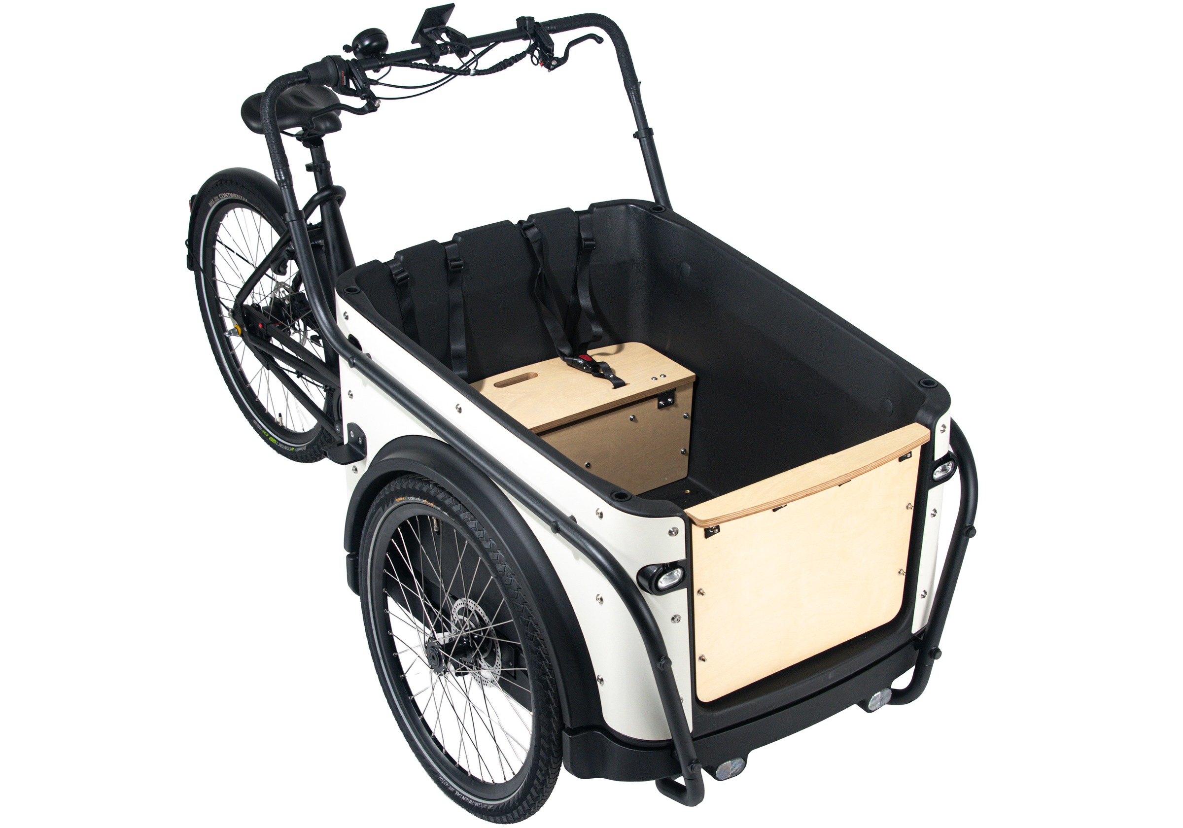 Royal Cargo Bikes »Cargo 3W Premium 17,5Ah / 630 Wh 24 / 26 Zoll weiß« 7 Gang Shimano Nexus Schaltwerk Nabenschaltung Mittelmotor 250 W