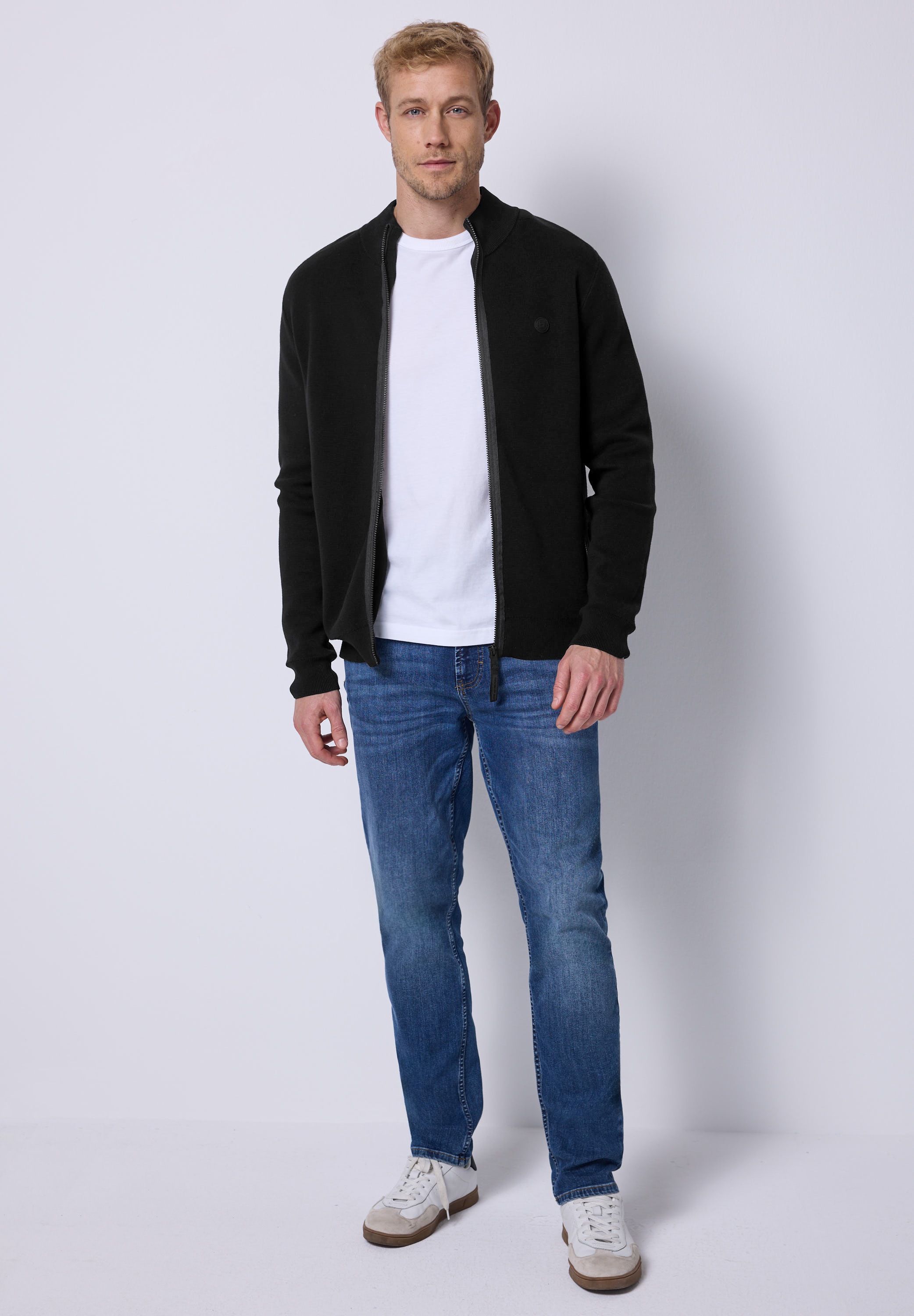 STREET ONE MEN Strickjacke mit Zipper