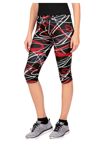 Leggings »TRIGEMA 3/4-lange Sporthose mit angesagtem Druck«, (1 tlg.)