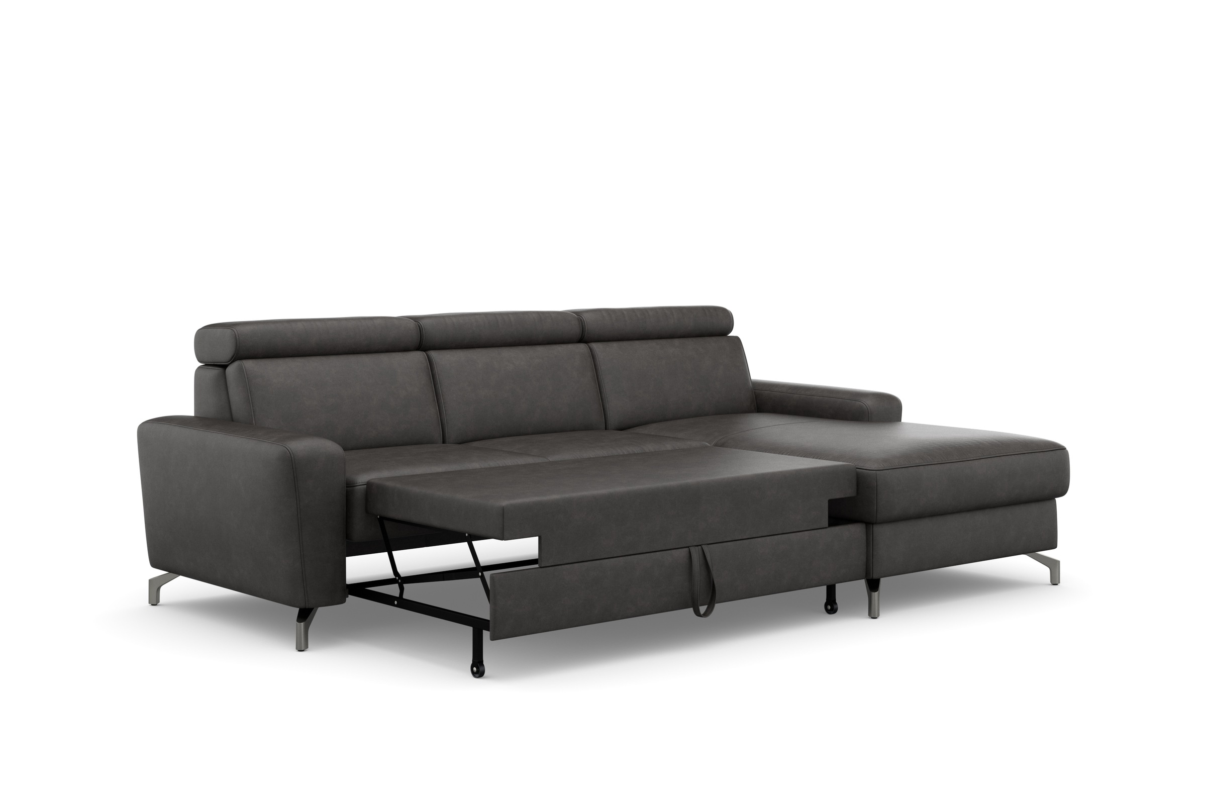 sit&more Ecksofa »Scarlett L-Form«, inklusive Kopfteilverstellung, wahlweise mit Bettfunktion, Bettkasten