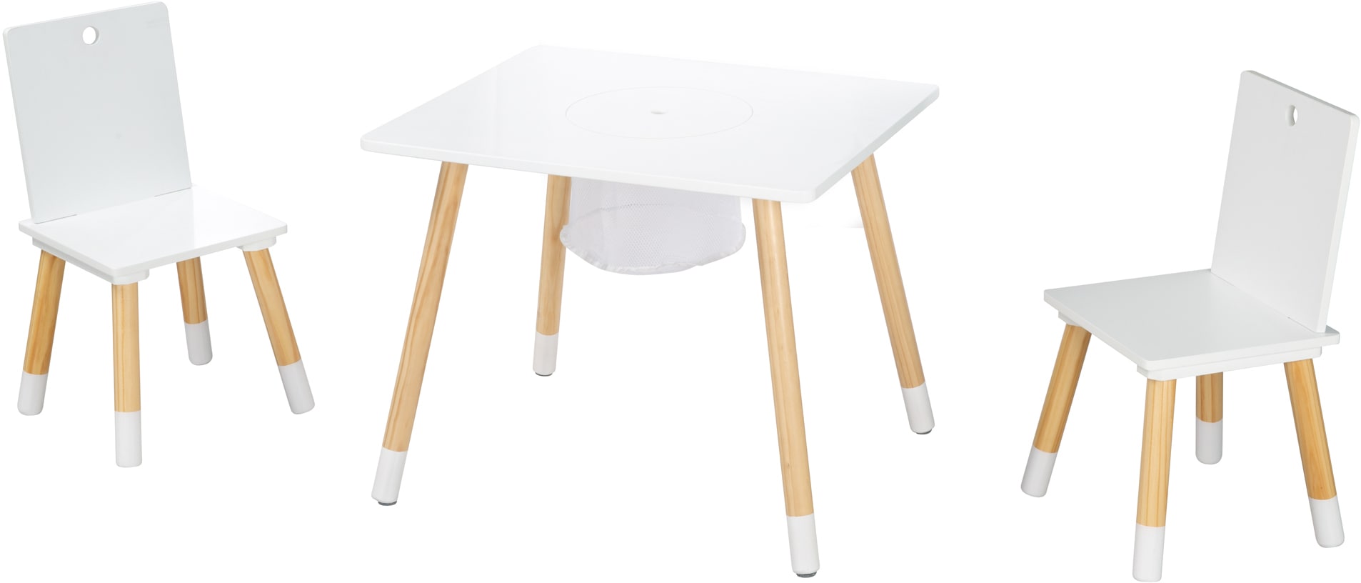roba® Kindersitzgruppe »Sitzgruppe mit Aufbewahrungsnetz, weiß«, aus Holz  bestellen | BAUR | Sitzgarnituren