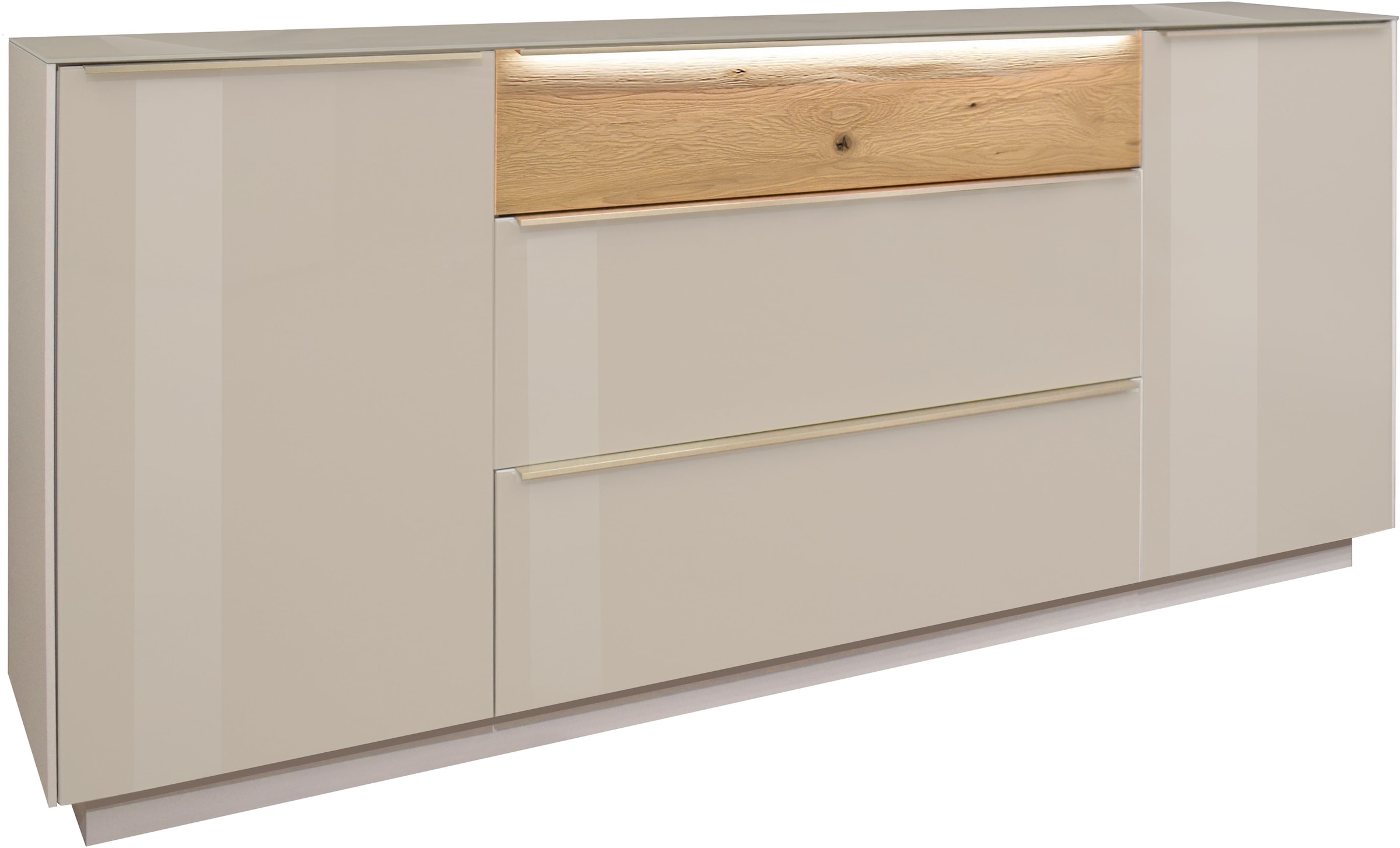 Mäusbacher Sideboard "Nova" Sideboard, BHT 214/92/42 cm, inkl. Griffbeleuchtung, Türdämpfung