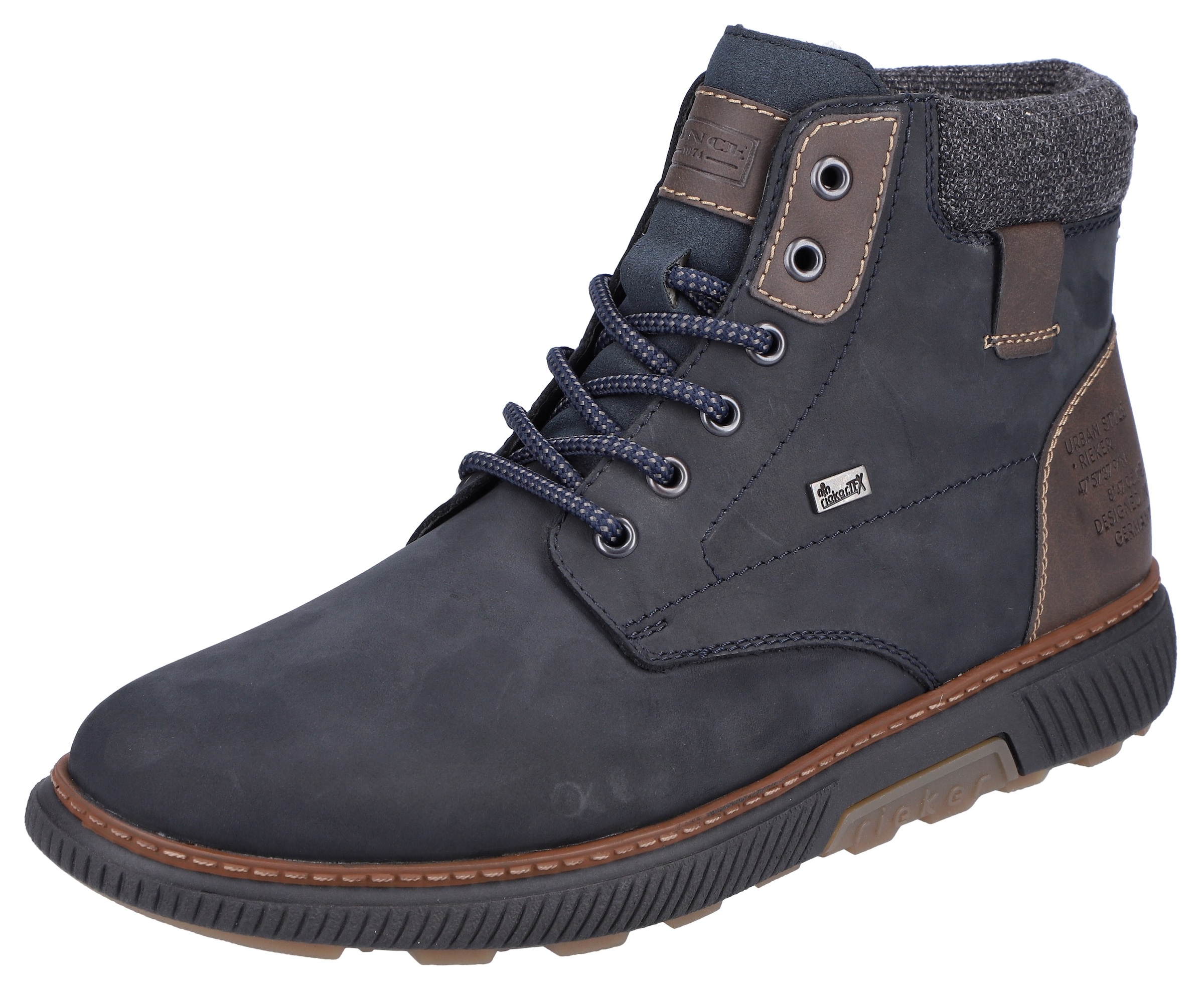 Winterboots, High Top Sneaker, Schnürstiefelette mit TEX-Membran, schmale Form