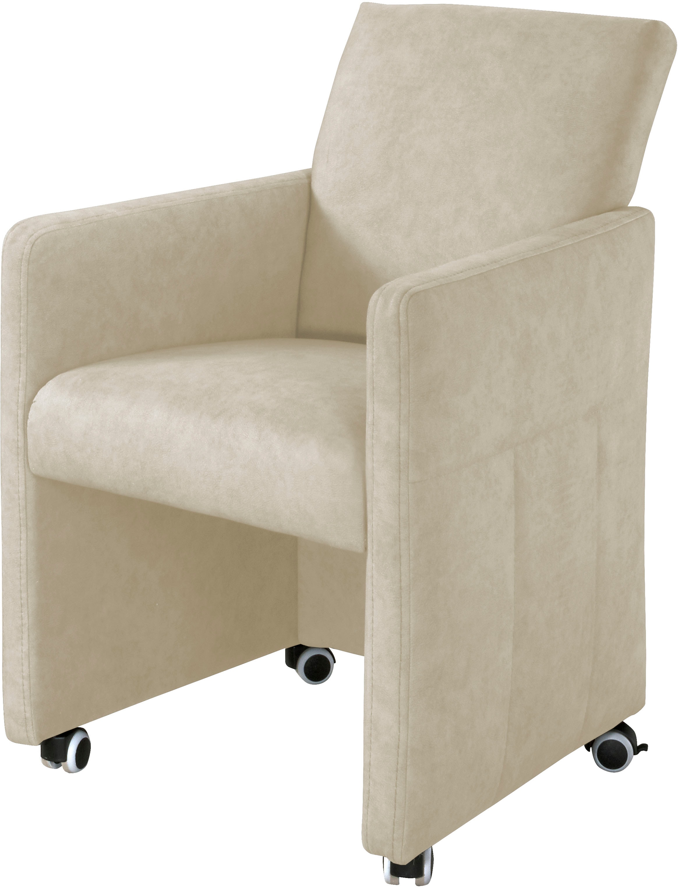 exxpo - sofa fashion Esszimmersessel, Loungesessel auf Rollen, schmale Arml günstig online kaufen