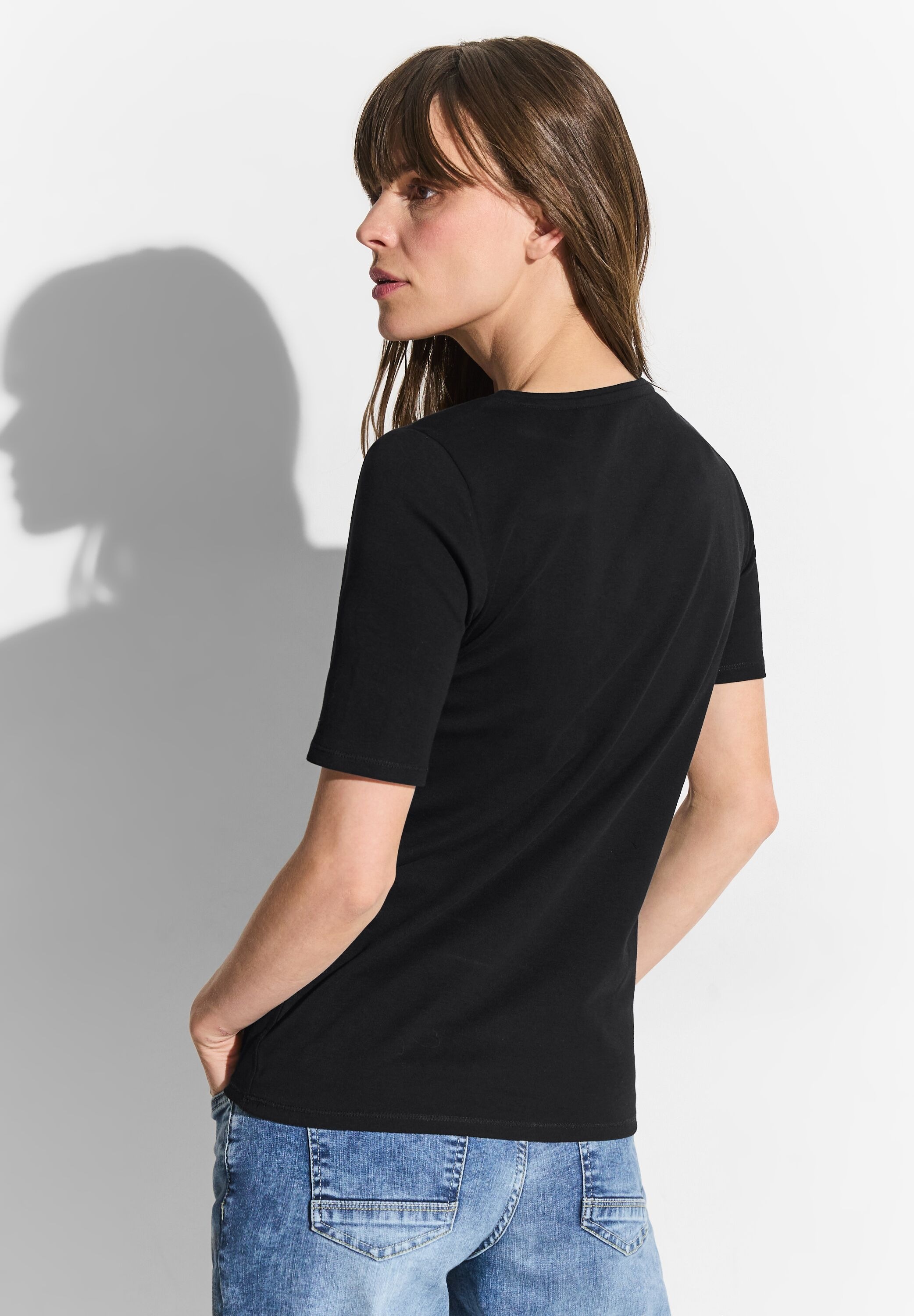 Cecil "Style Lena" mit klassischem Rundhalsausschnitt günstig online kaufen