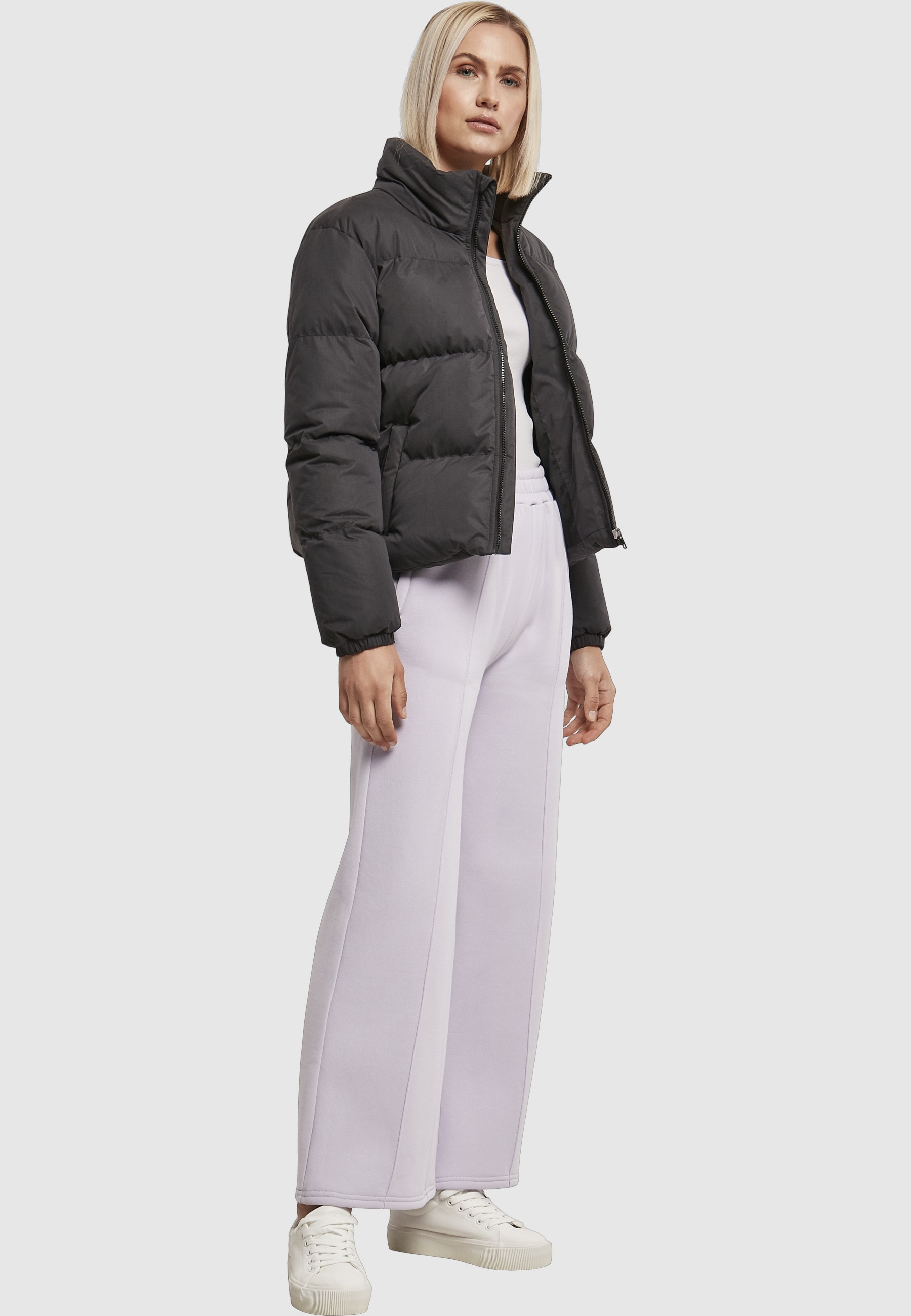 URBAN CLASSICS Winterjacke »Urban Classics Damen Ladies Short Peached Puffer Jacket« 1 Stk. tlg. ohne Kapuze