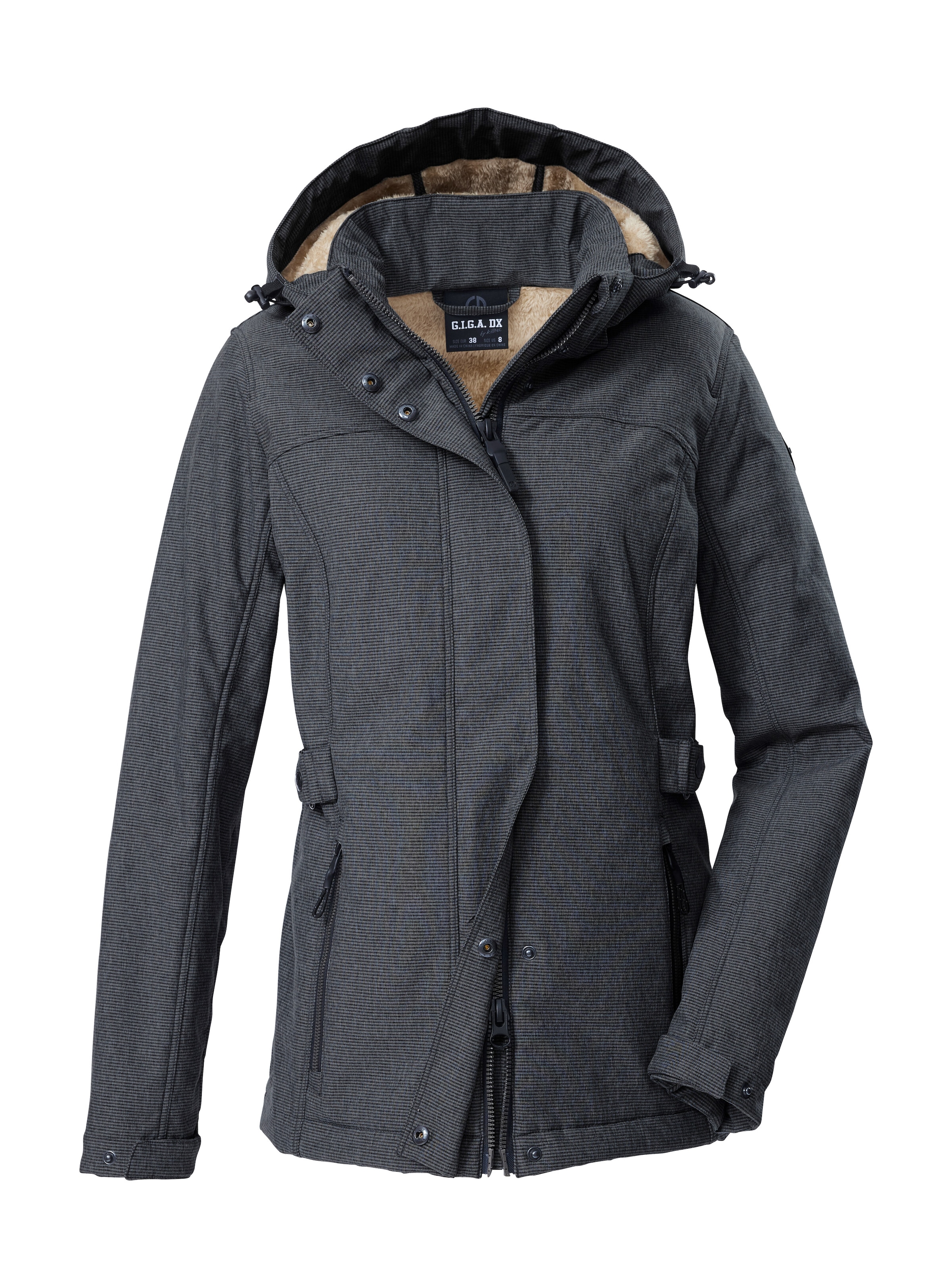 G.I.G.A. DX by killtec Softshelljacke »GW 35 WMN SFTSHLL JCKT«, Wasserdichte, atmungsaktive Softshelljacke mit abnehmbarer Kapuze