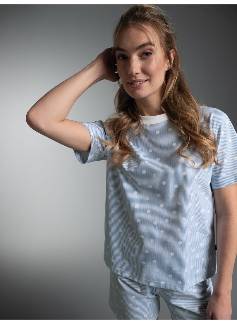 Trigema T-Shirt "TRIGEMA Cropped T Shirt mit Allover "Punkt" Muster" 1 günstig online kaufen